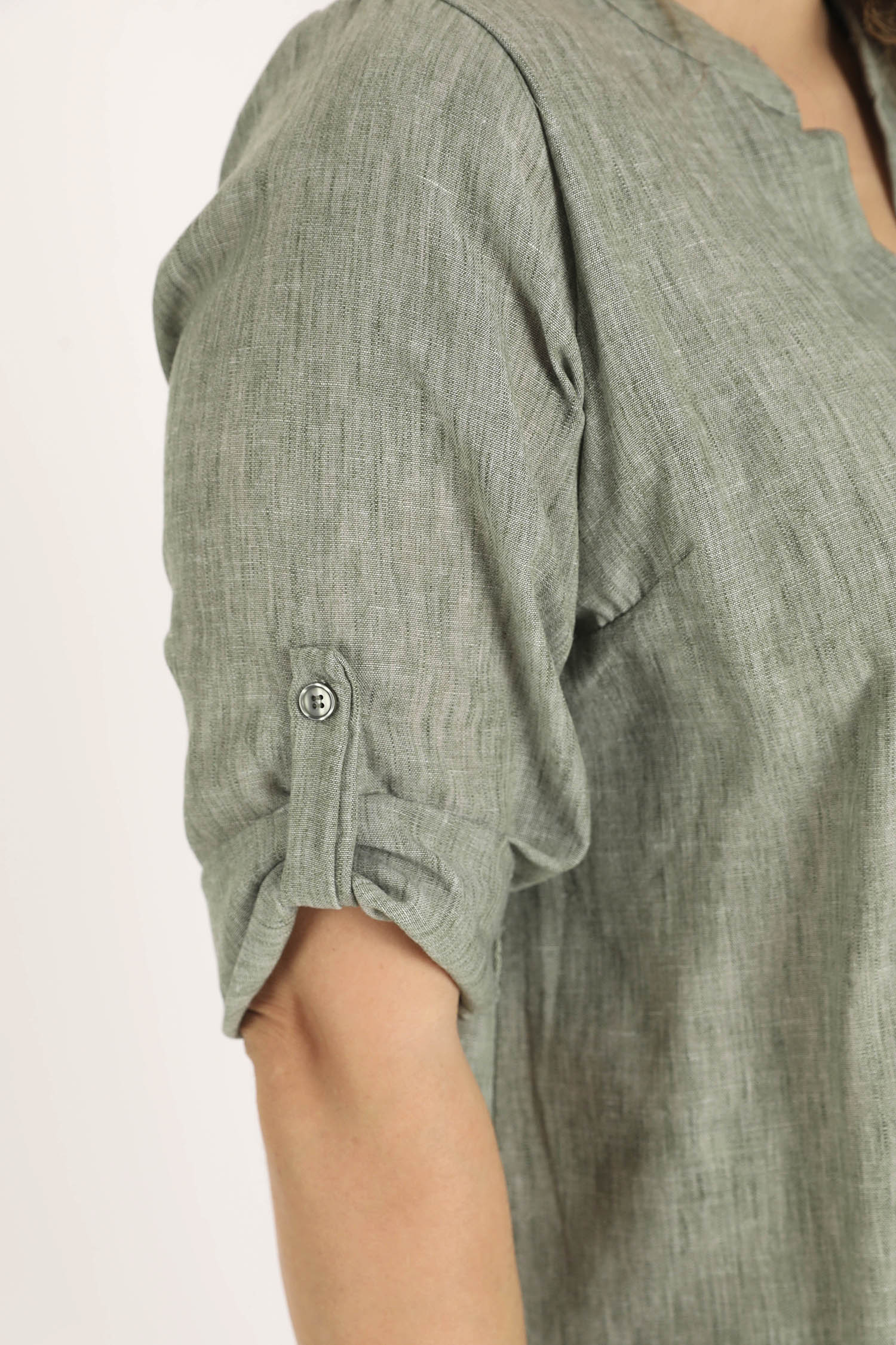Effen gemêleerde blouse - Image 6