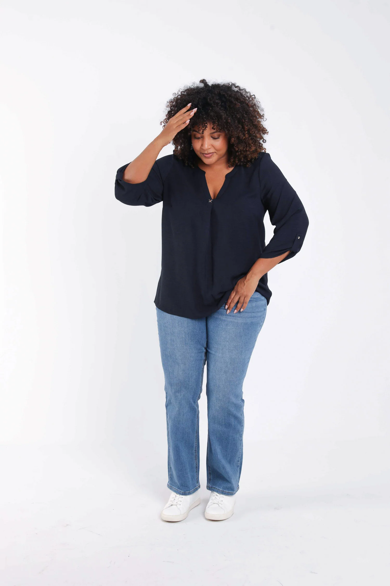 Effen blouse met sierdetails - Image 6