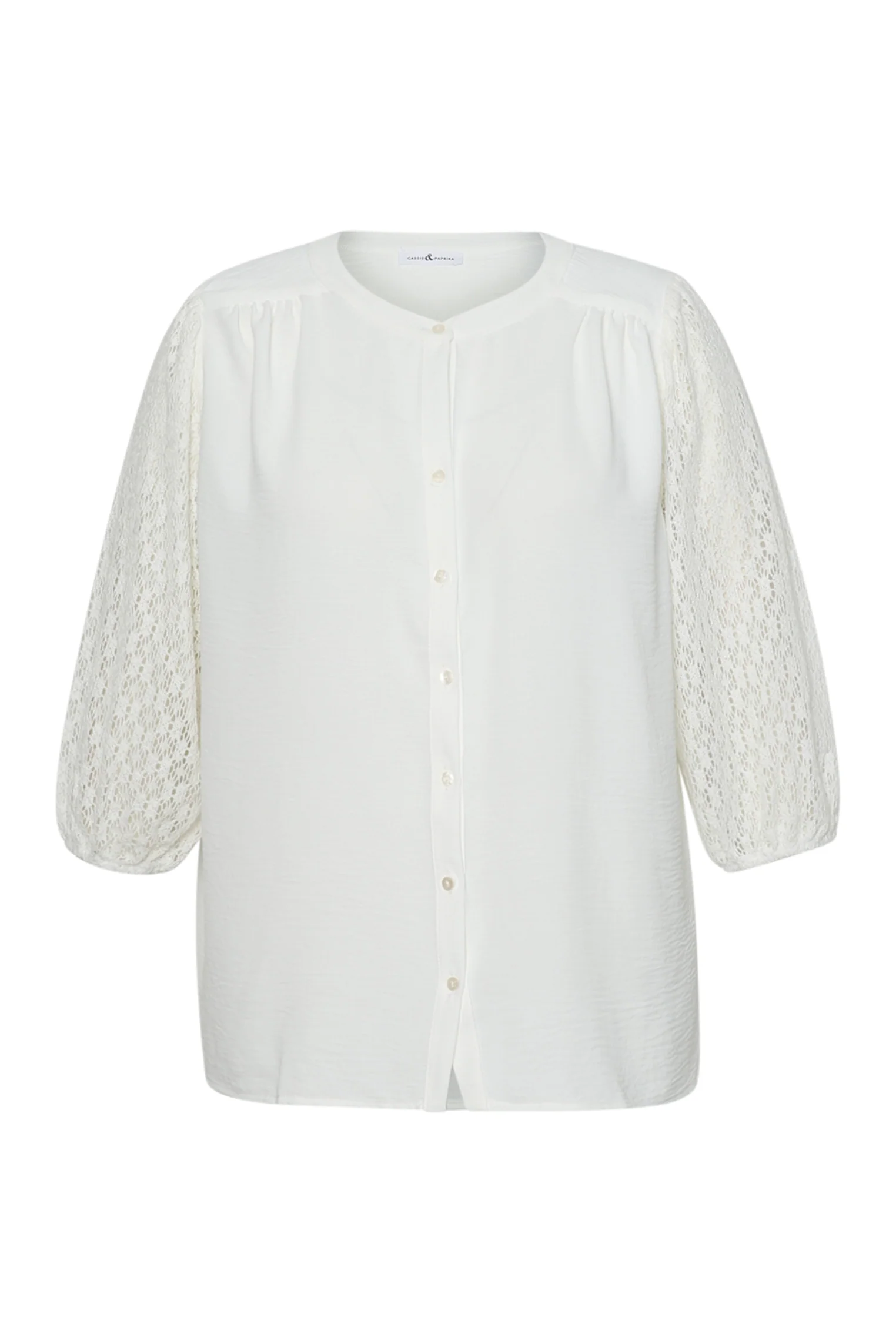 Effen blouse met gehaakte mouwen - Image 10