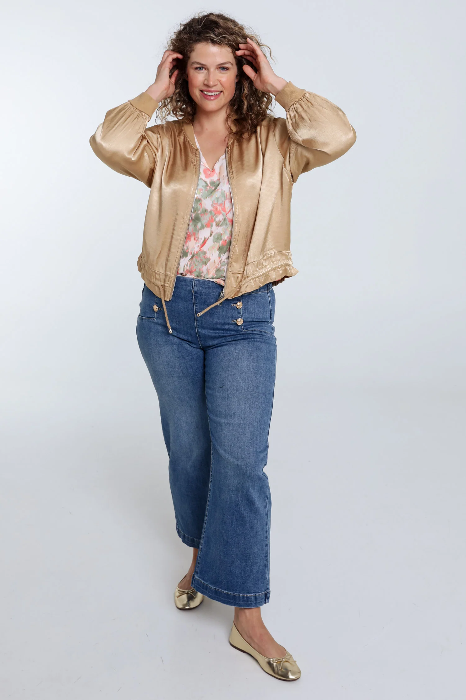 Bomber unicolor in viscose met satijnen effect - Image 18