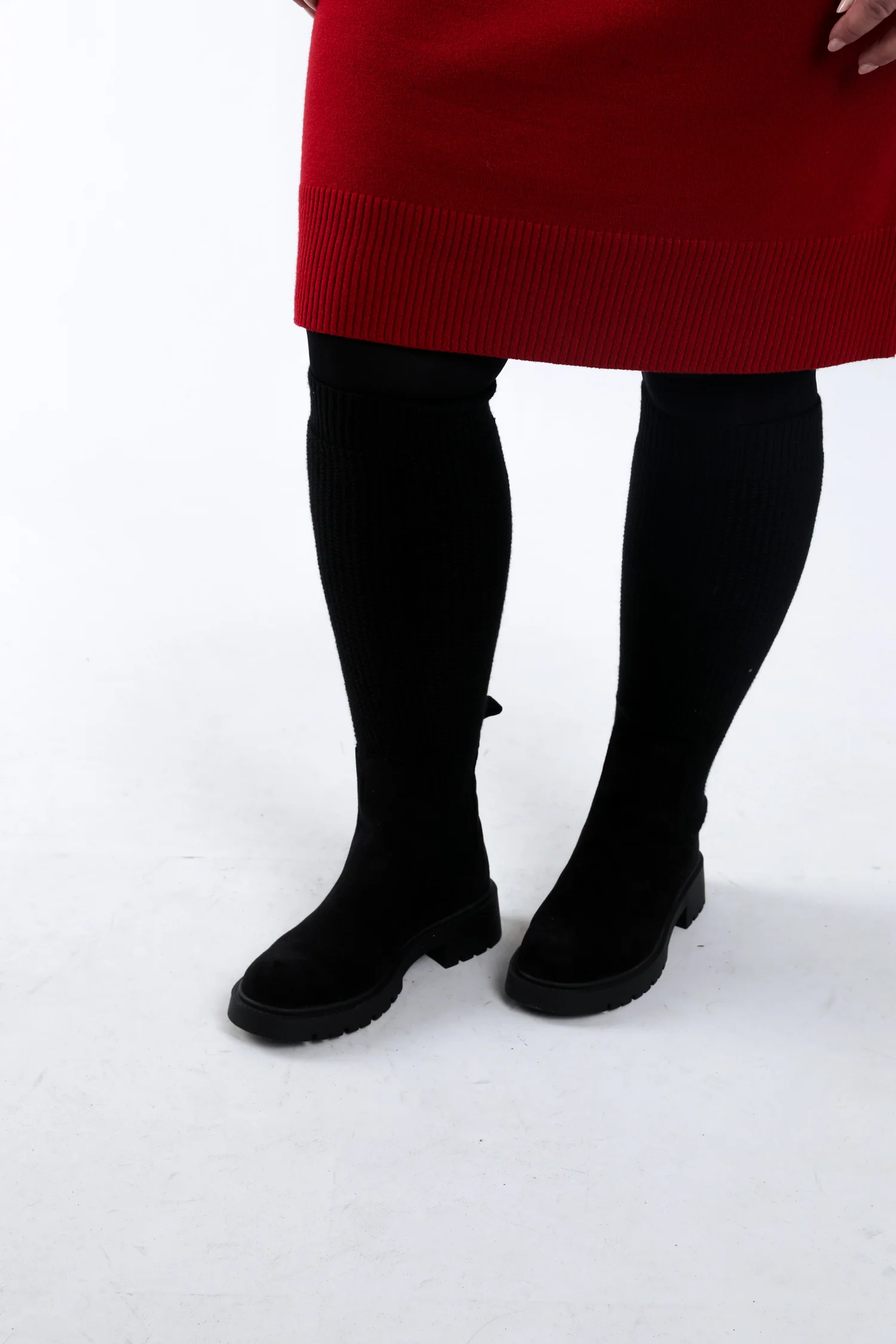 2-in-1 gebreide laarzen