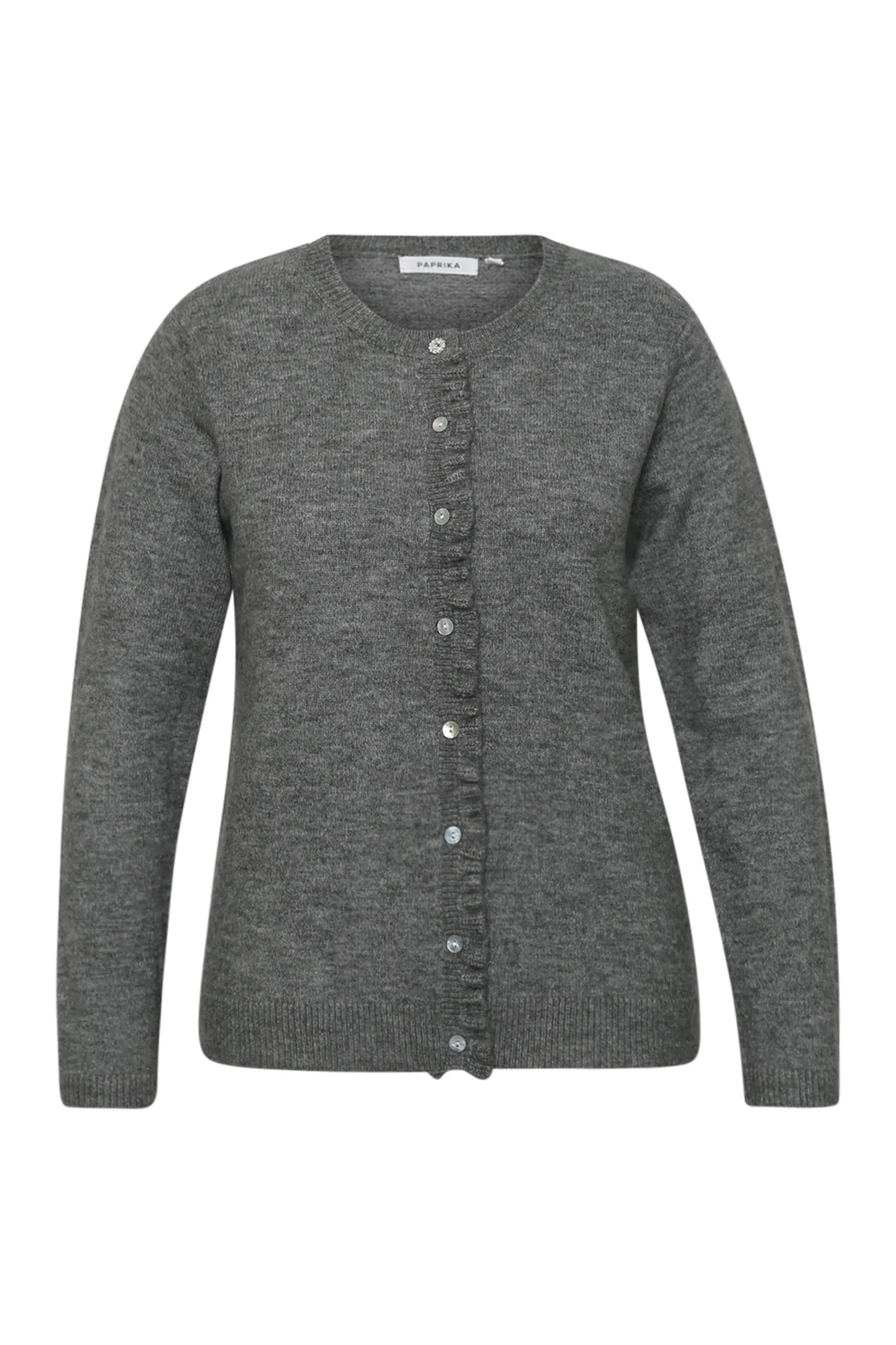 Effen cardigan met knopen en ruches - Image 16