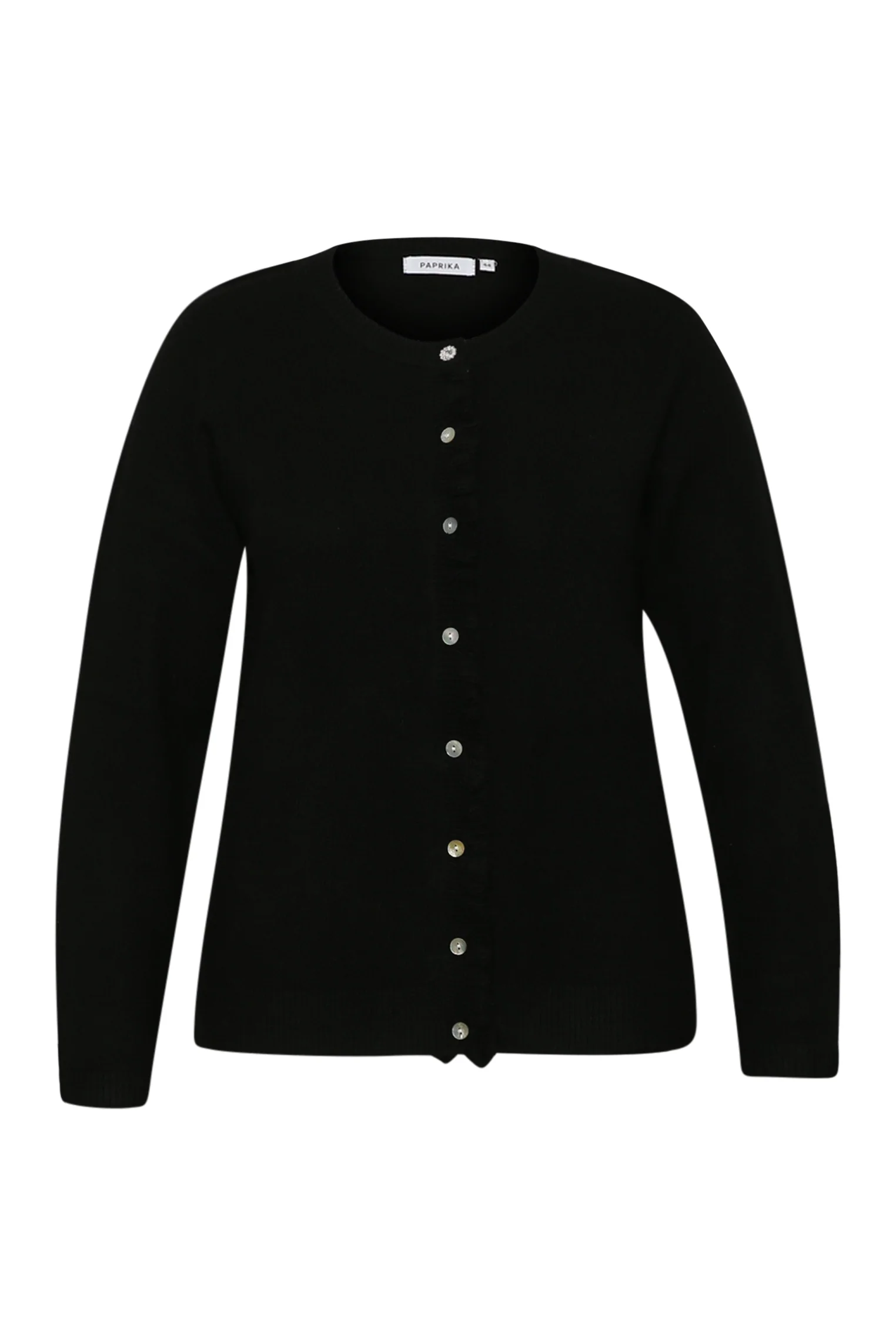 Effen cardigan met knopen en ruches - Image 8