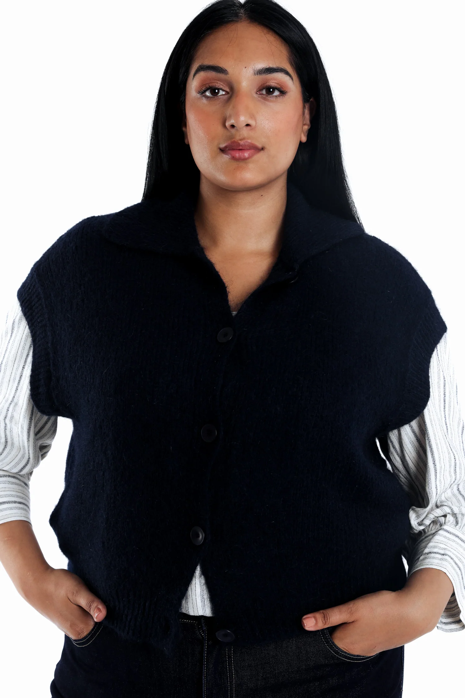 Effen korte cardigan - Image 3