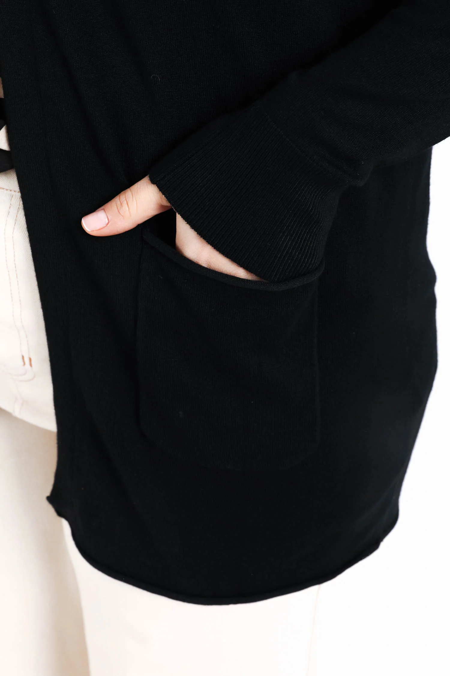 Dunne effen viscose cardigan - Image 6