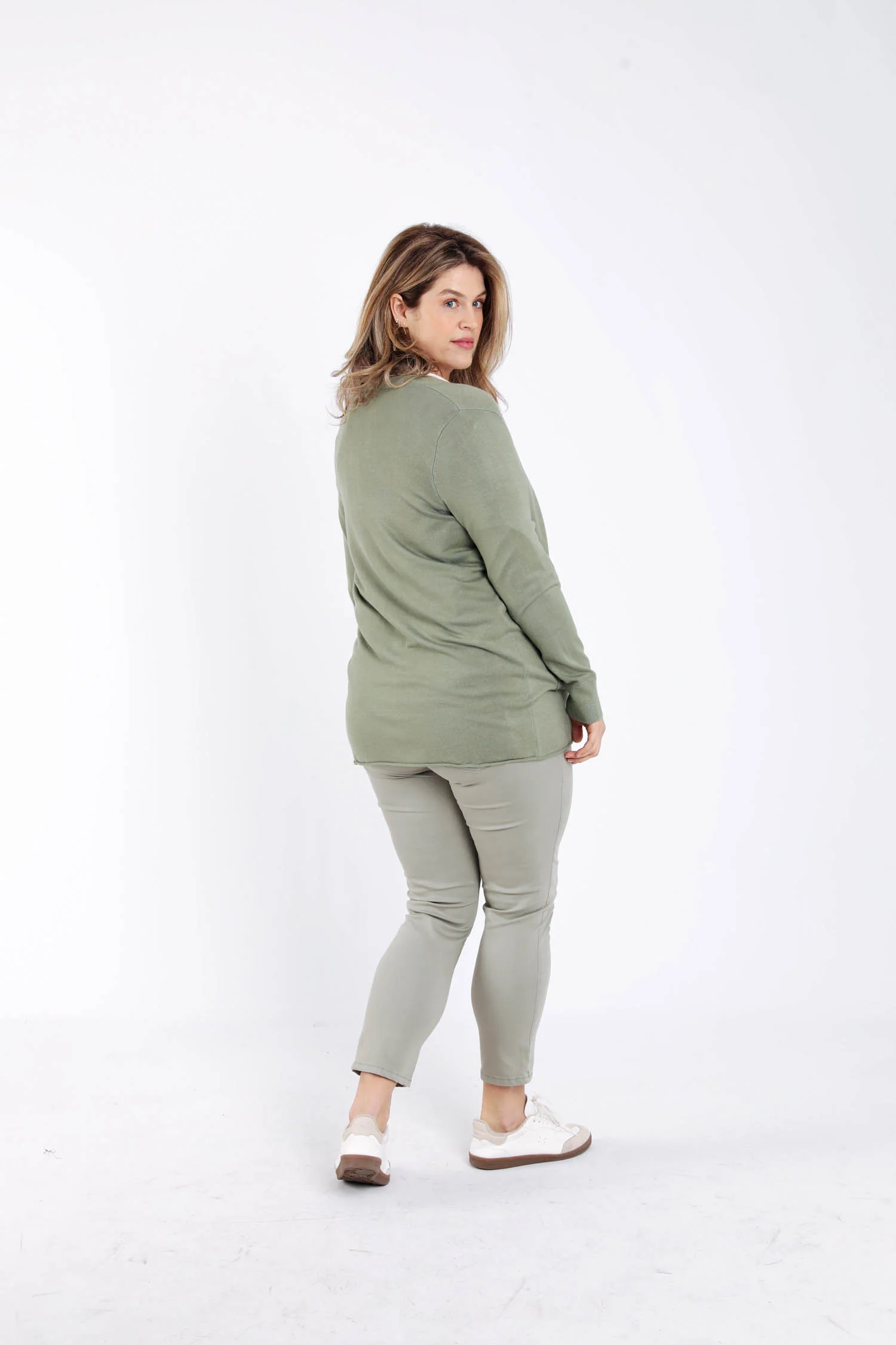 Dunne effen viscose cardigan - Image 2