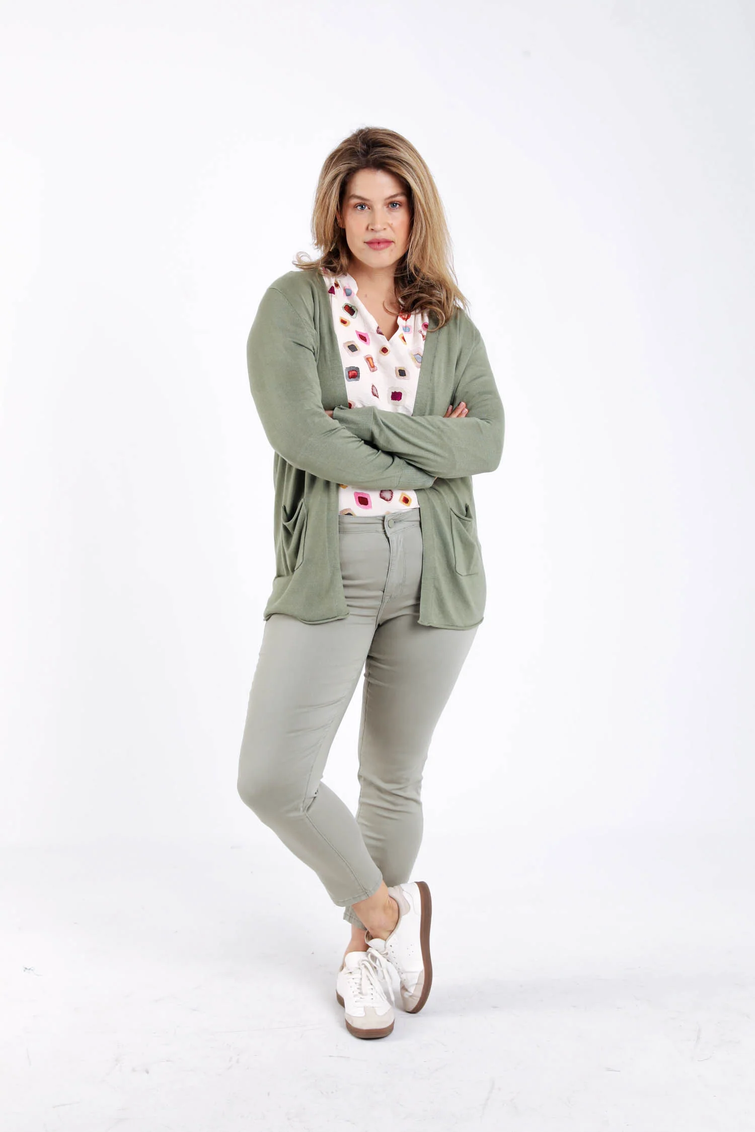 Dunne effen viscose cardigan - Image 7