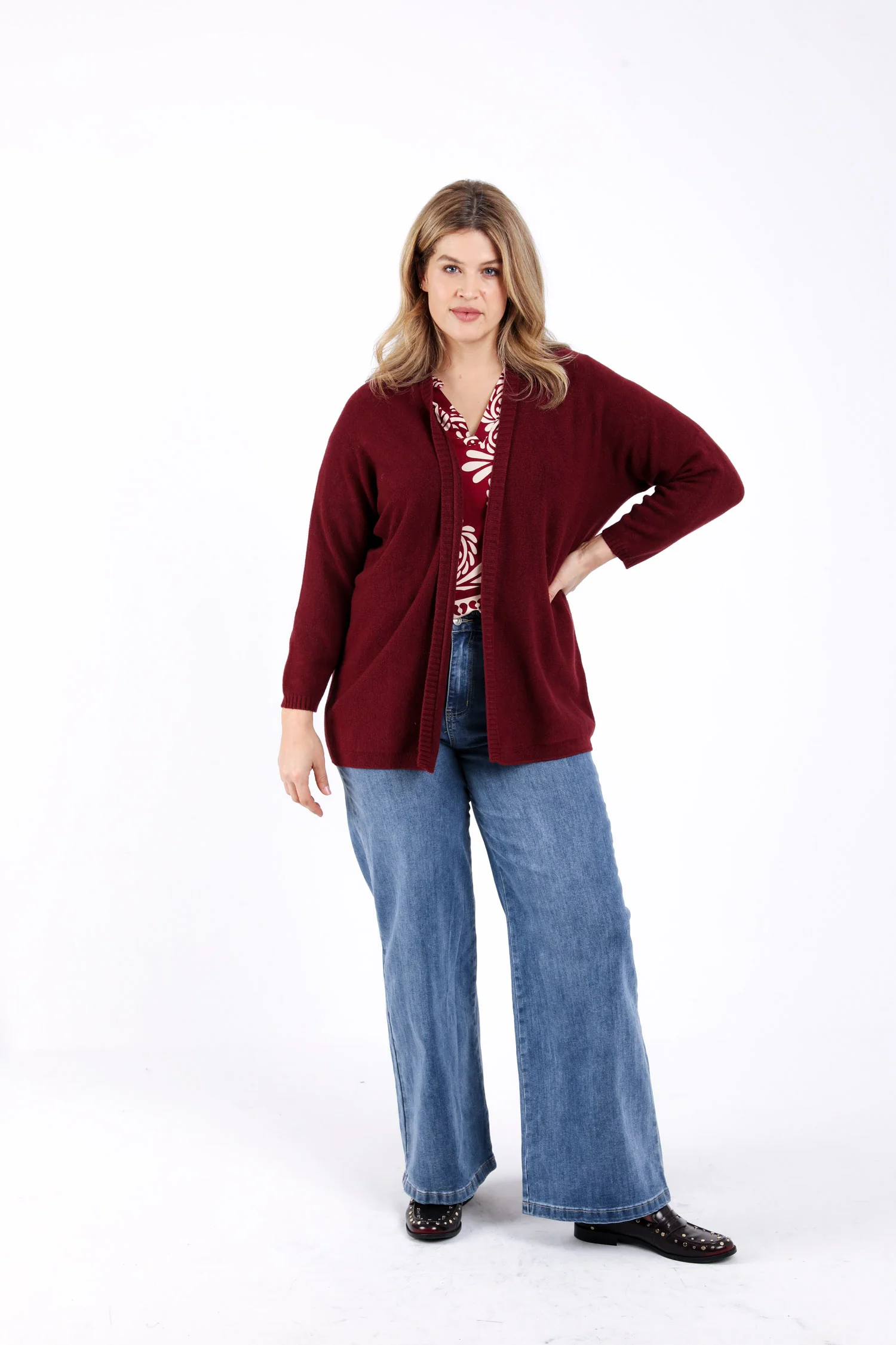 Lange cardigan in effen viscose - Image 4