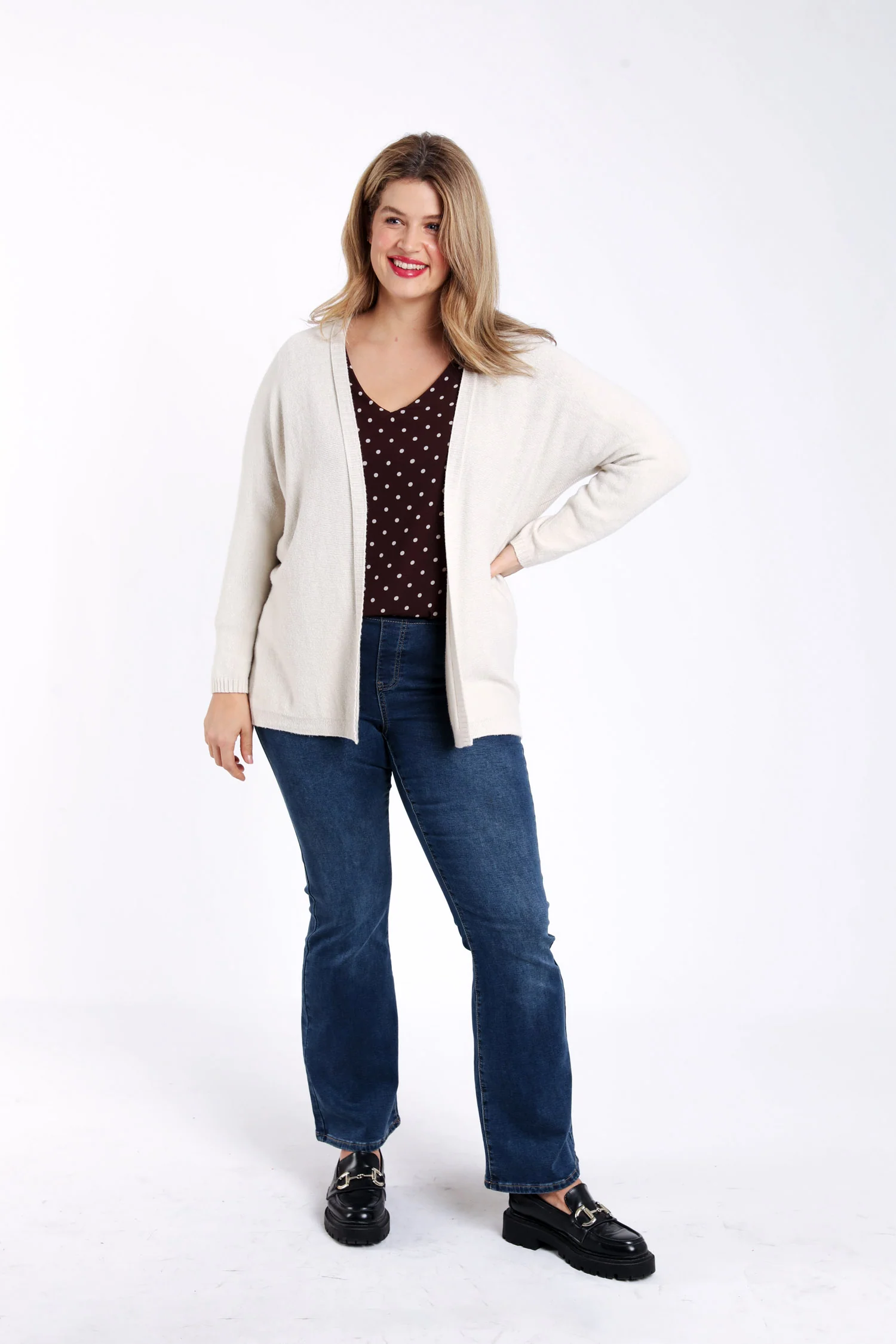 Lange cardigan van effen viscose - Image 4