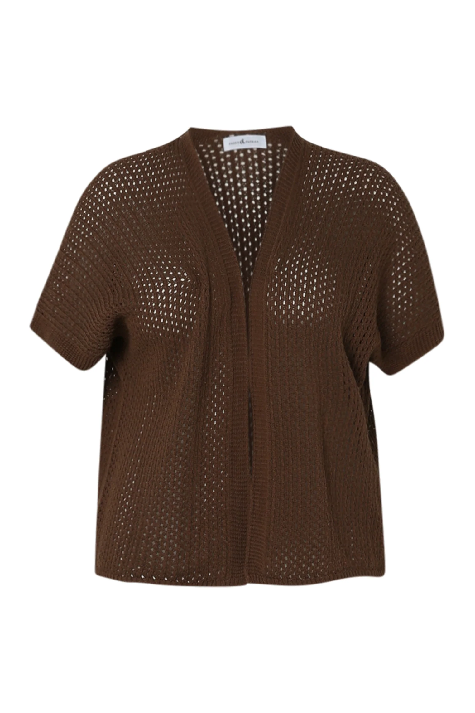 Effen opengewerkt cardigan - Image 10