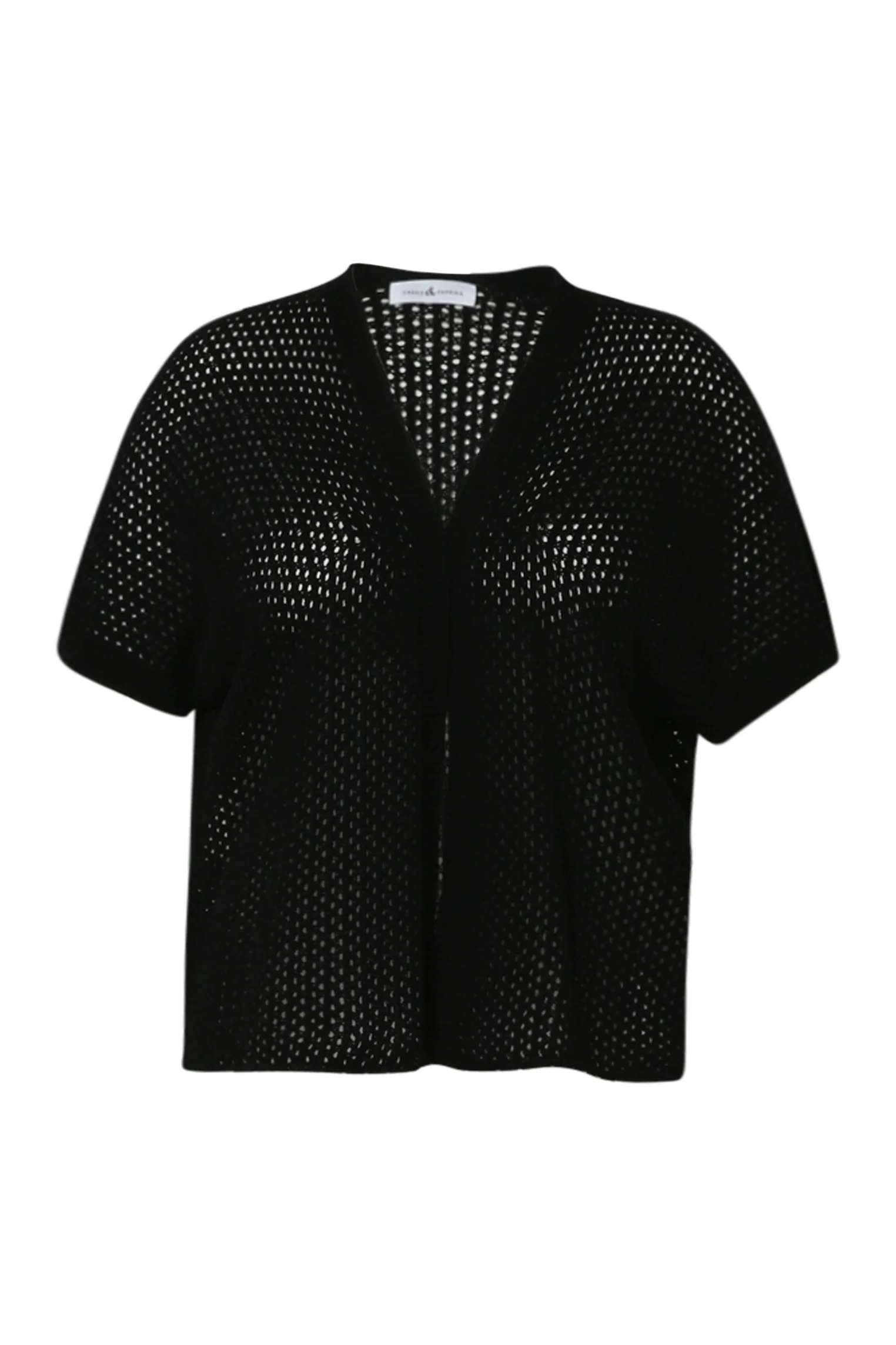 Effen opengewerkt cardigan - Image 21