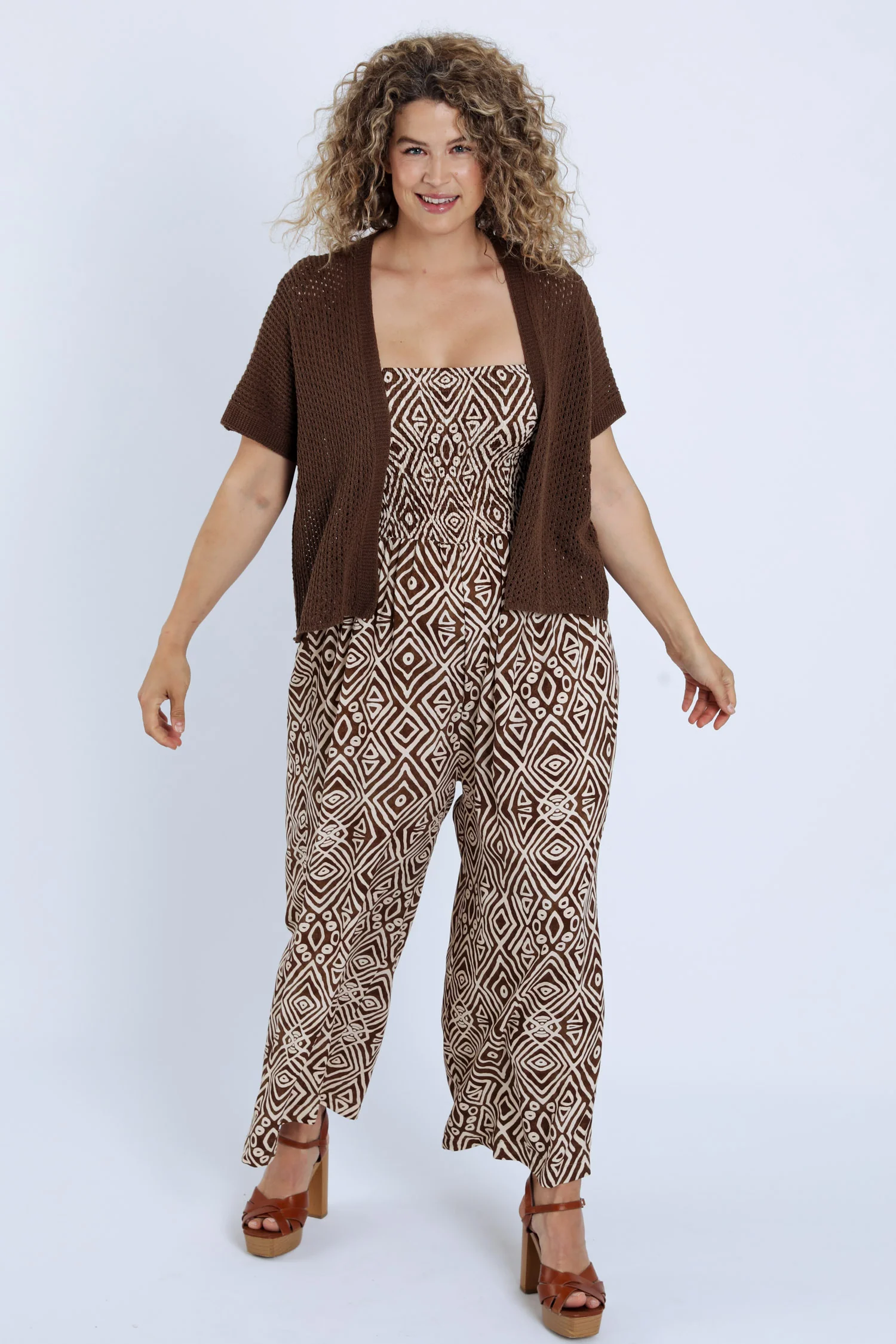 Effen opengewerkt cardigan - Image 9