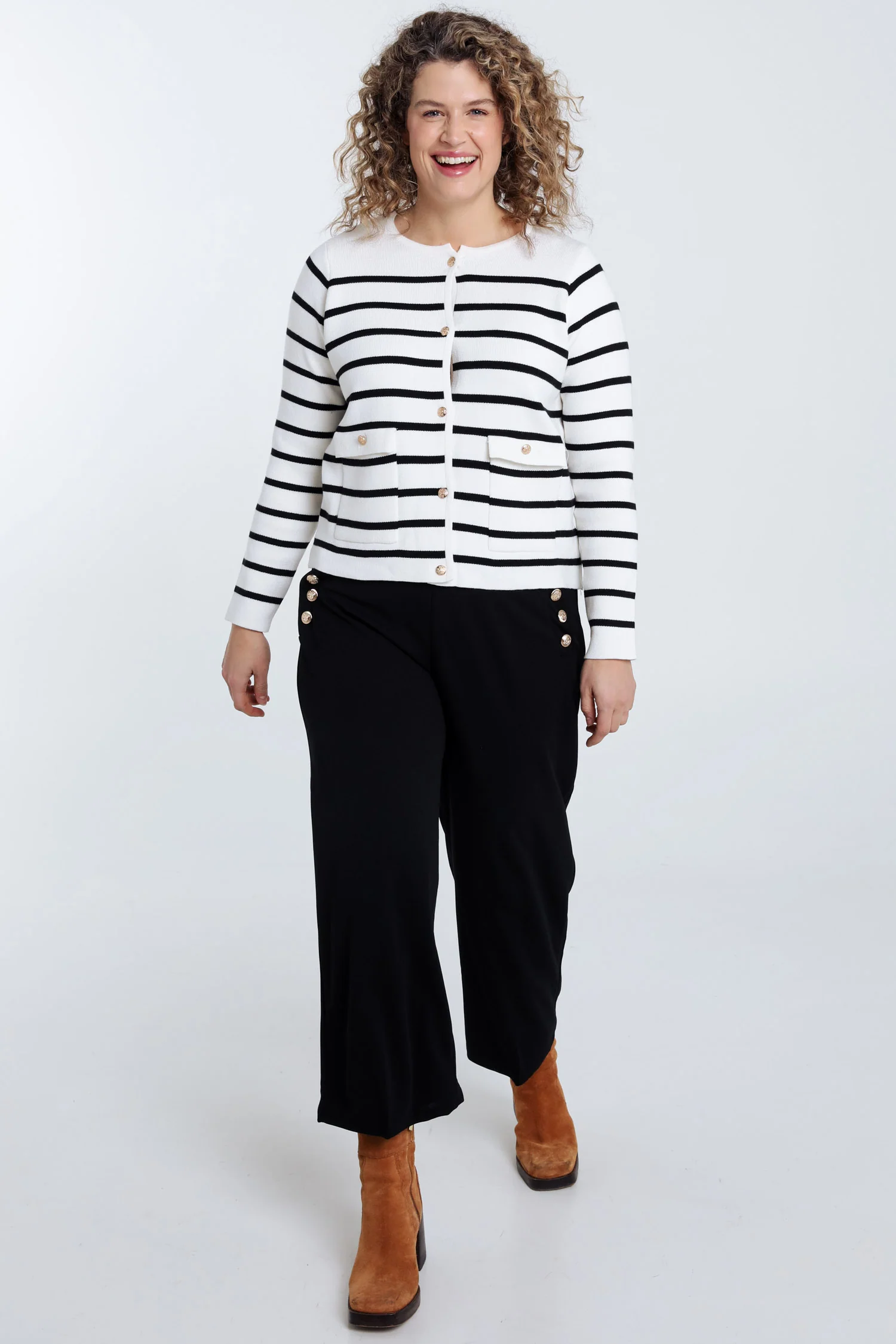 Gestreept vest met gouden knopen - Image 7