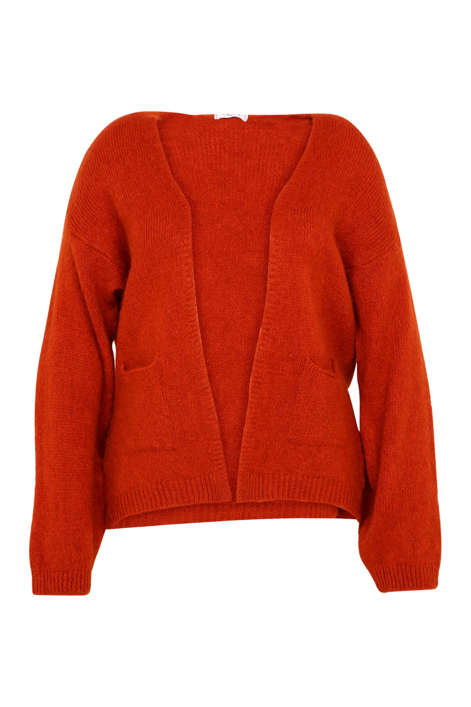 Effen, open cardigan in zacht mohair - Image 32