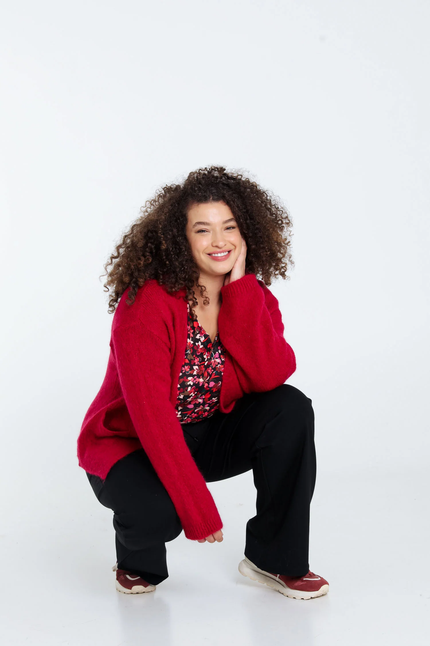 Effen, open cardigan in zacht mohair - Image 8