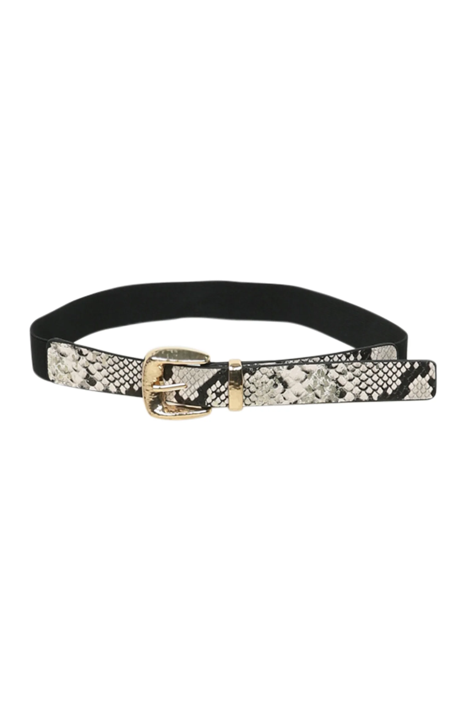Dunne elastische riem met slangenprint