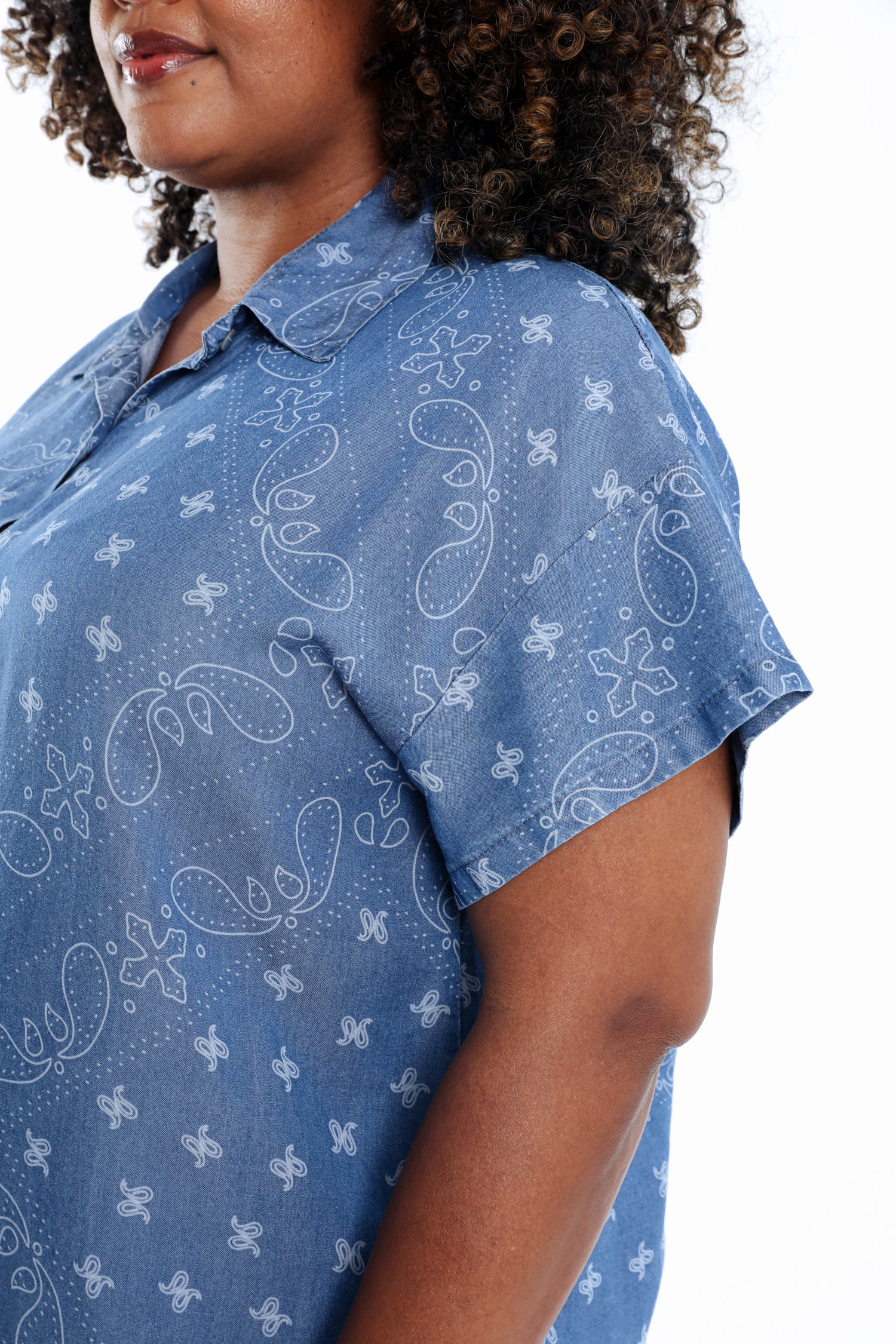 Overhemd van bedrukt lyocell met bandana-motief - Image 4