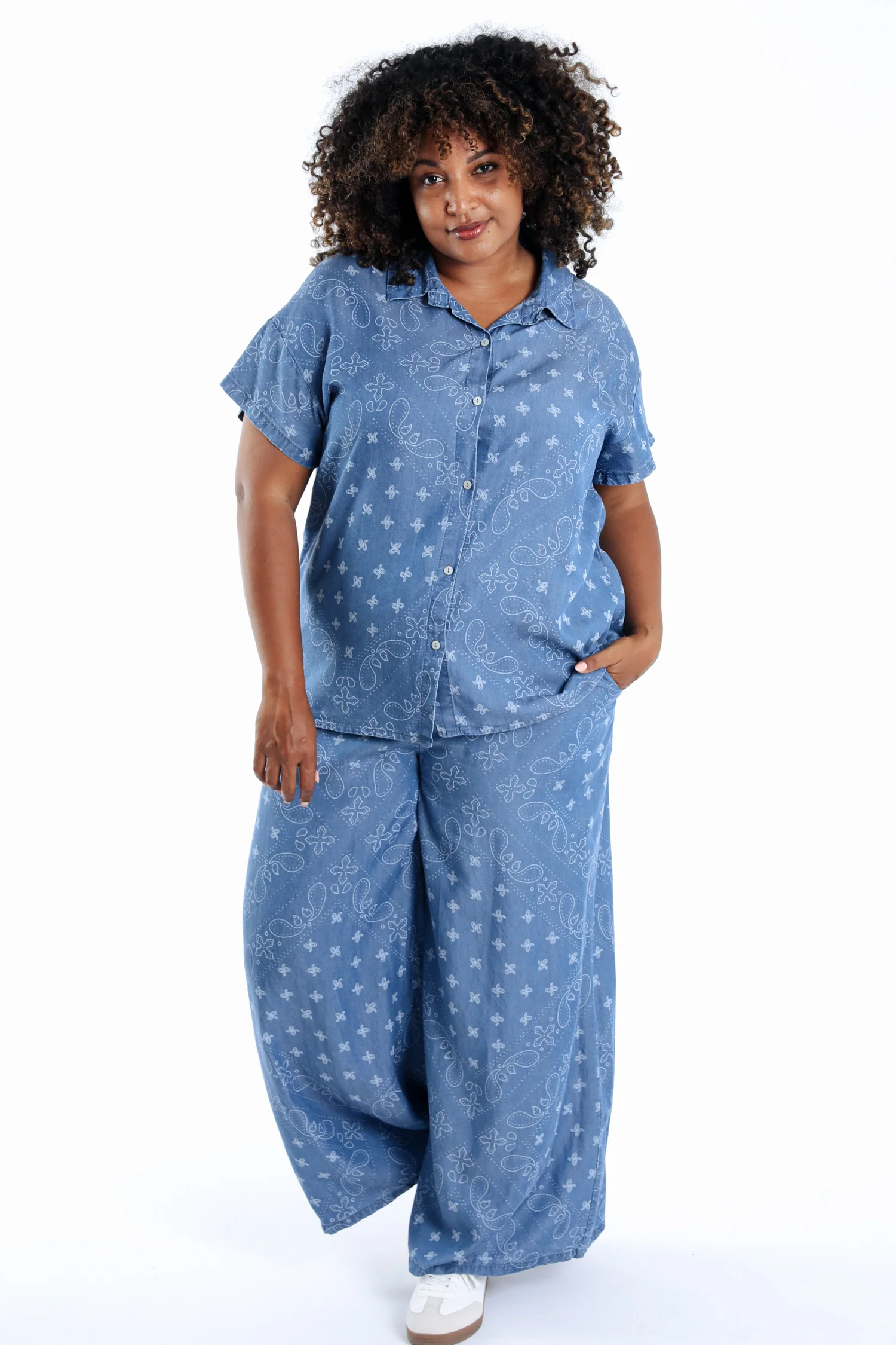 Overhemd van bedrukt lyocell met bandana-motief - Image 7