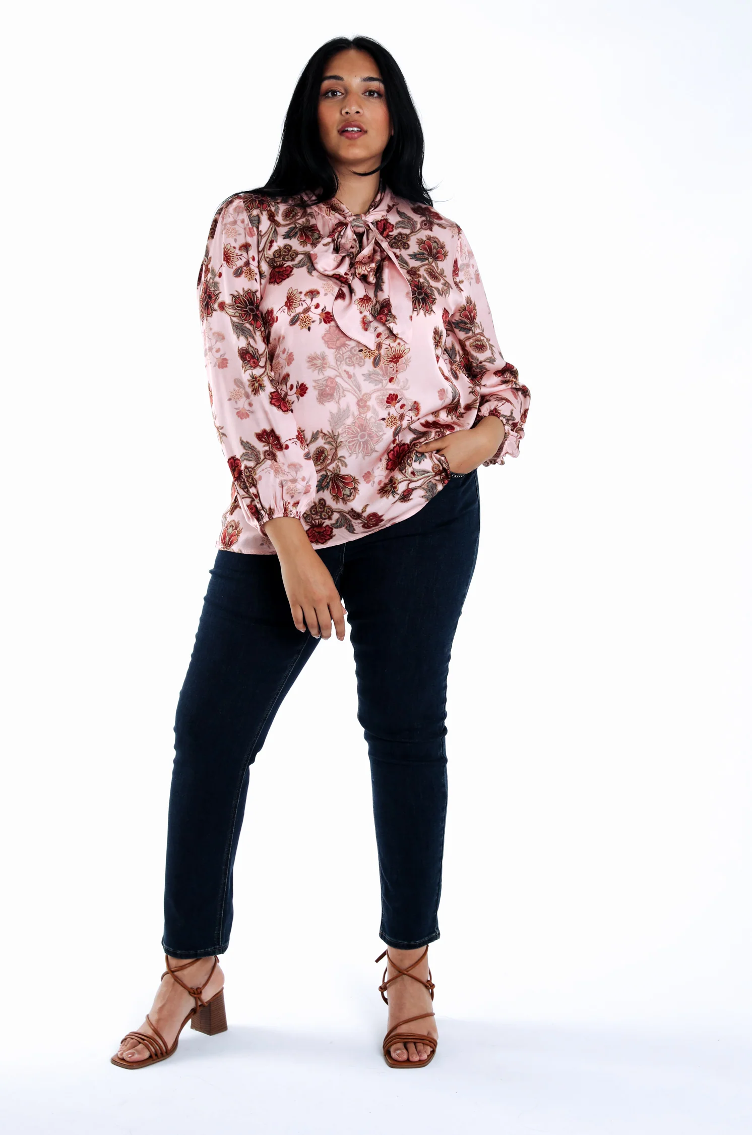 Overhemd van viscose met bloemenprint lavalier - Image 6
