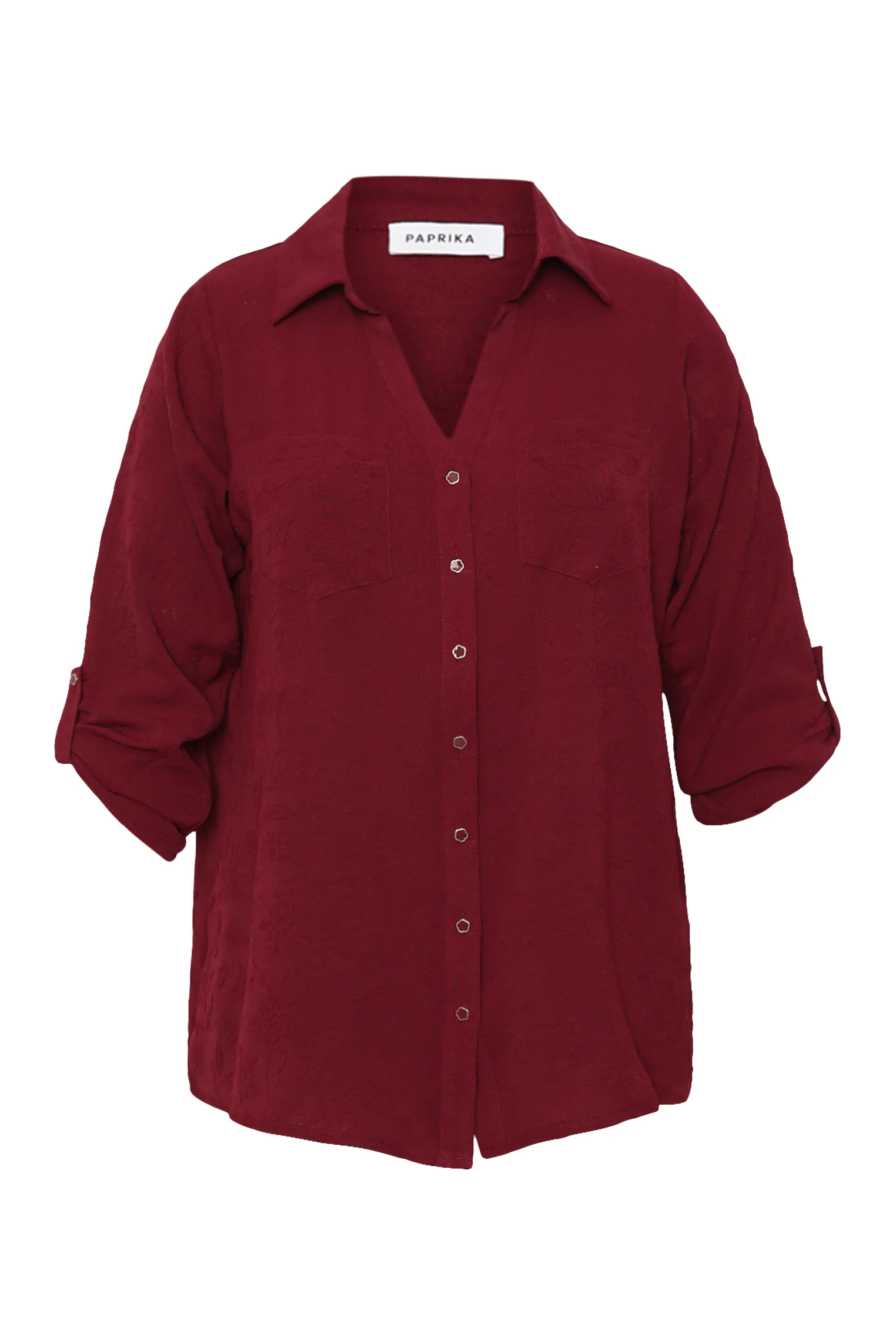 Effen viscose overhemd met reliëfdetail - Image 9