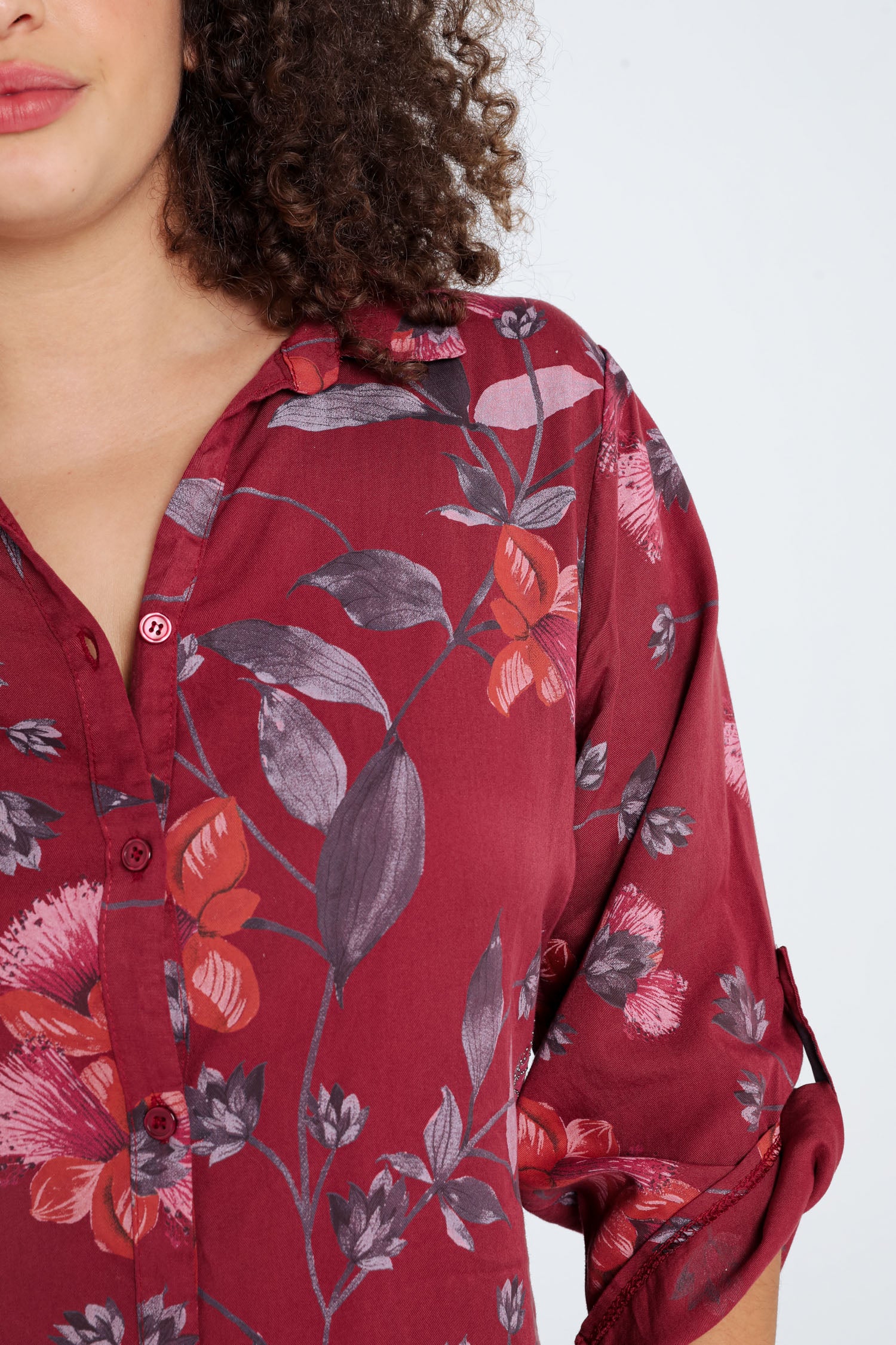 Hemd met bloemenprint en strasssteentjes - Image 3