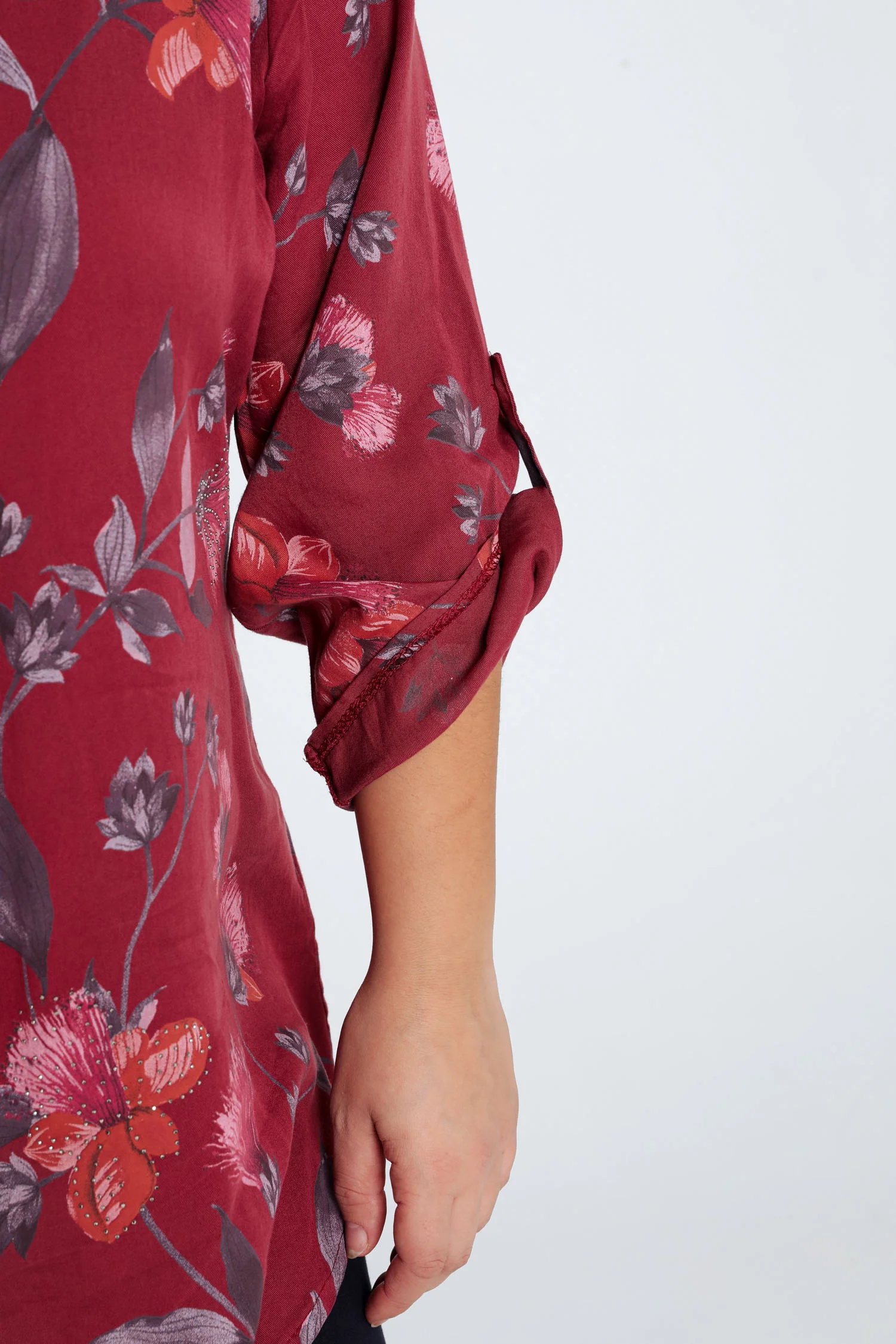Hemd met bloemenprint en strasssteentjes - Image 4