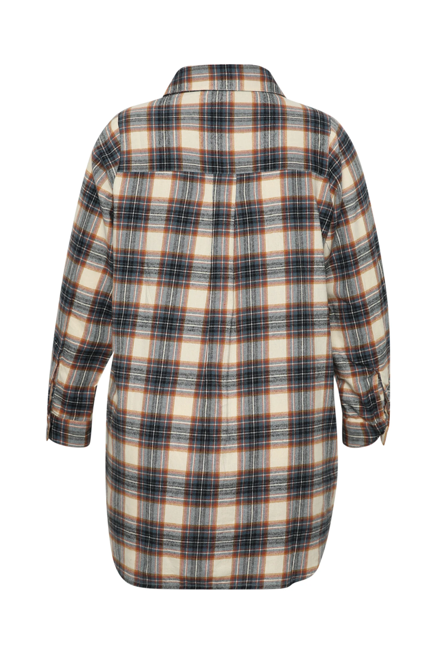 Lange katoenen blouse met ruitpatroon - Image 9