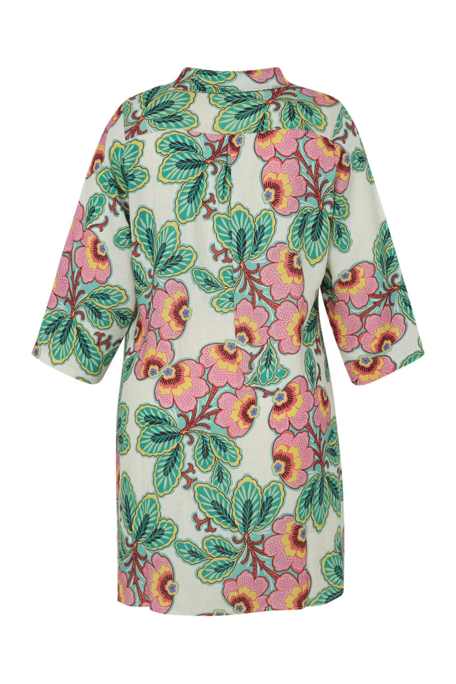 Lange blouse van linnen en viscose met bloemenprint - Image 11