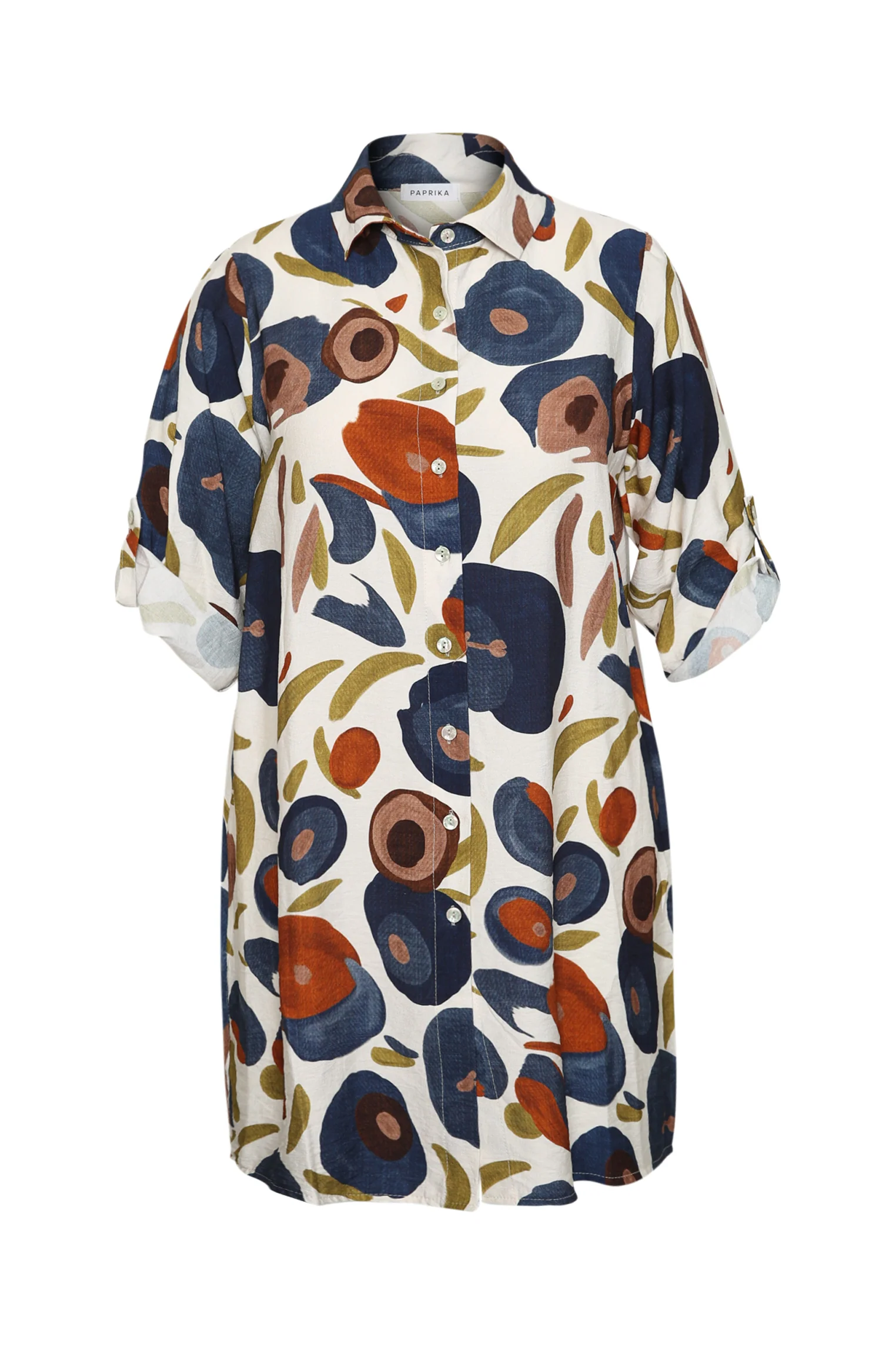 Lange blouse van viscose met klaproosprint - Image 10