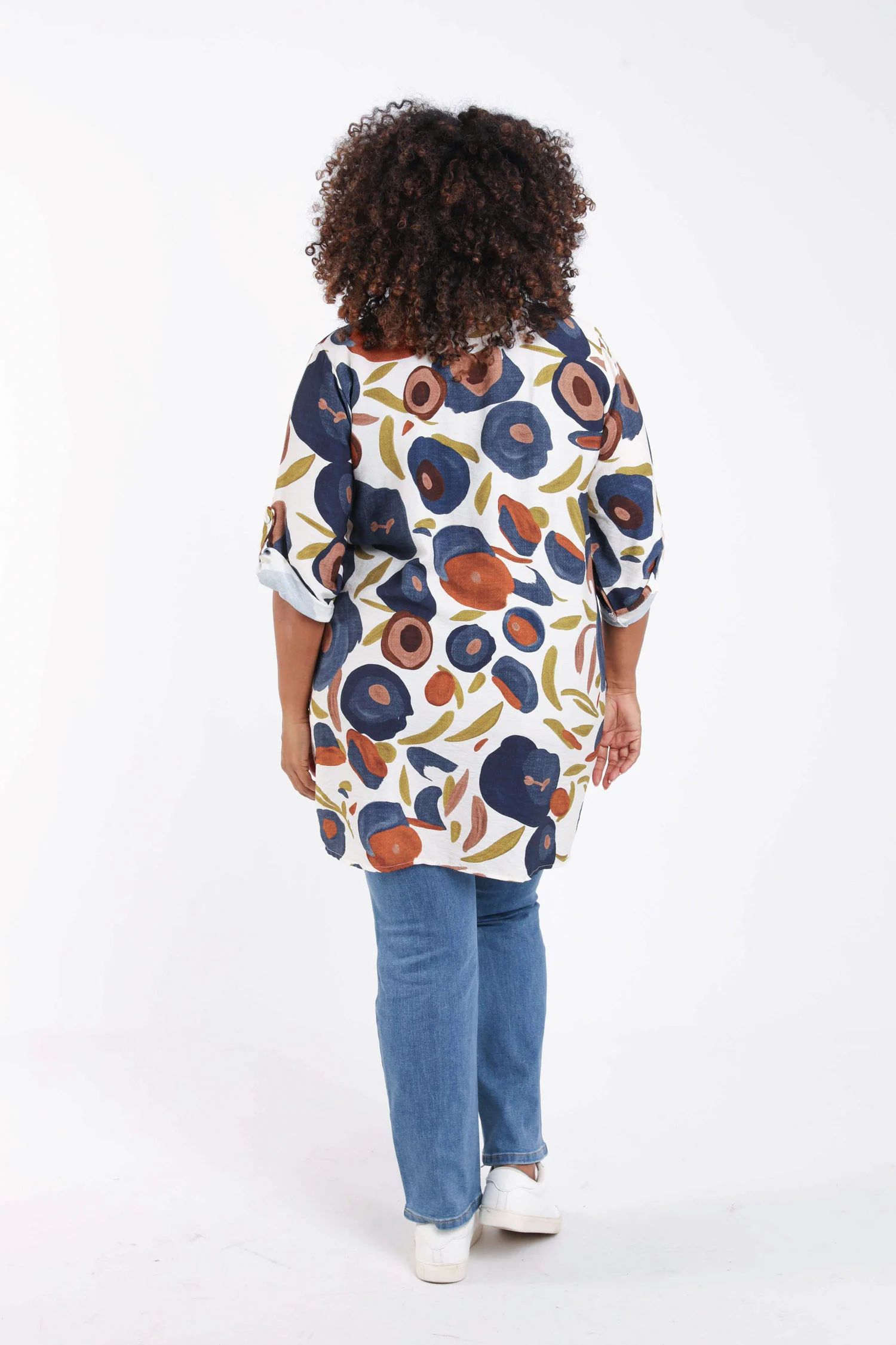 Lange blouse van viscose met klaproosprint - Image 2