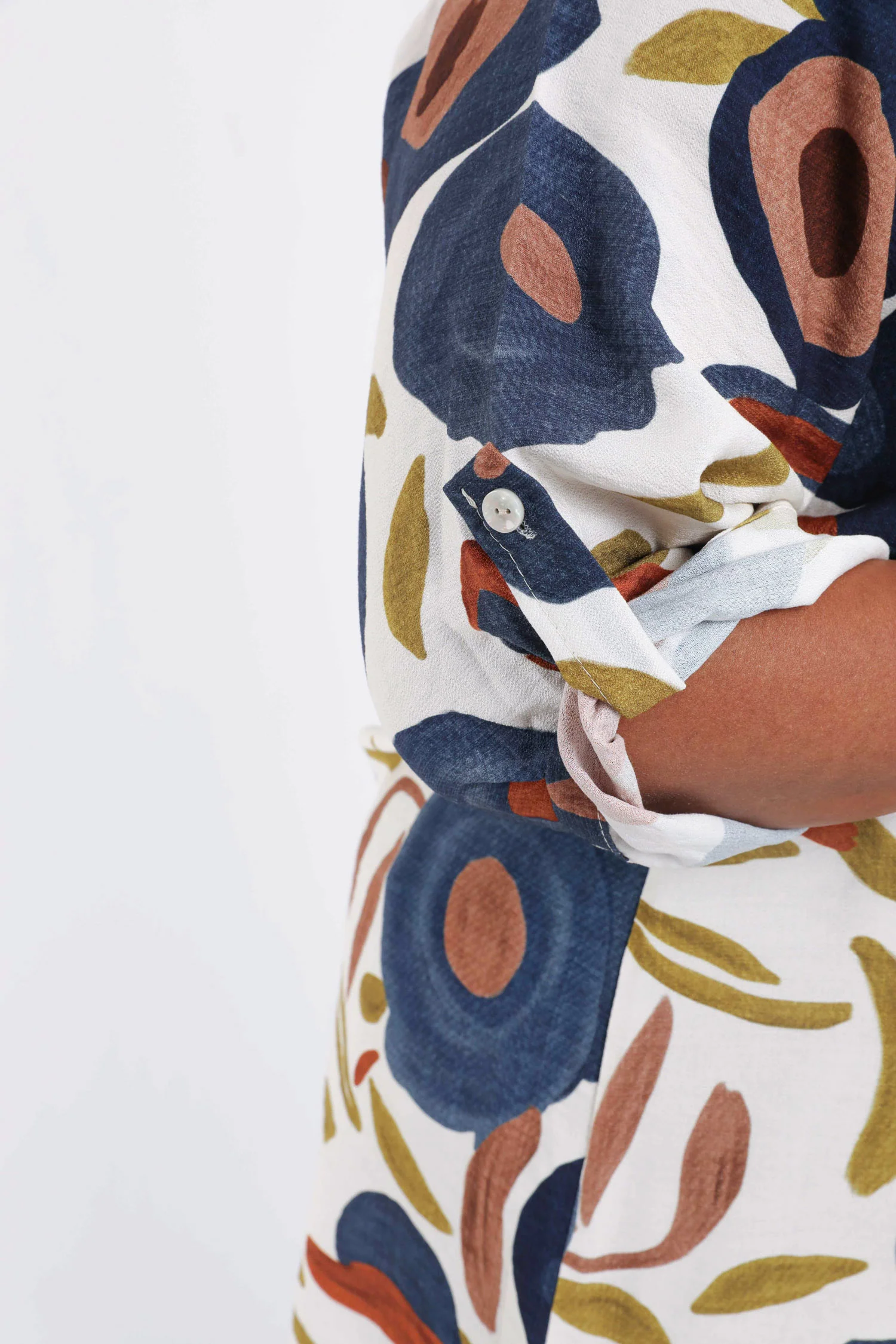 Lange blouse van viscose met klaproosprint - Image 5