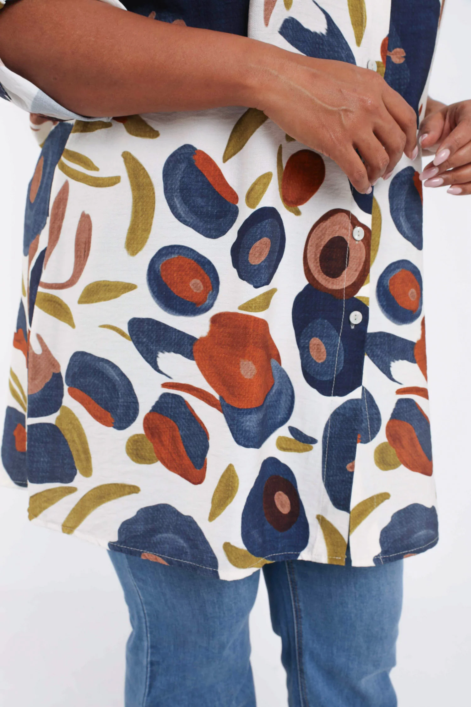 Lange blouse van viscose met klaproosprint - Image 6
