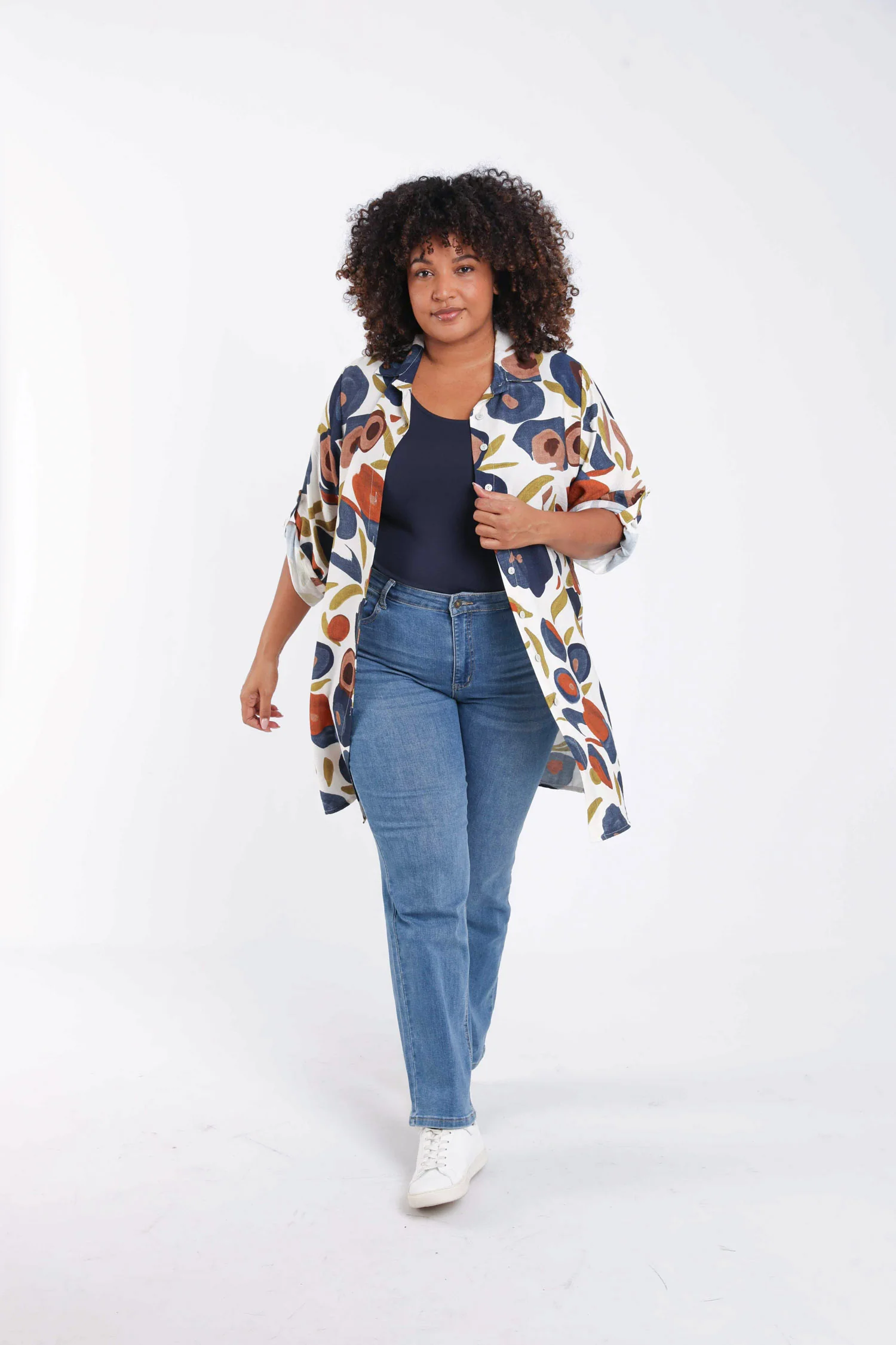 Lange blouse van viscose met klaproosprint - Image 9