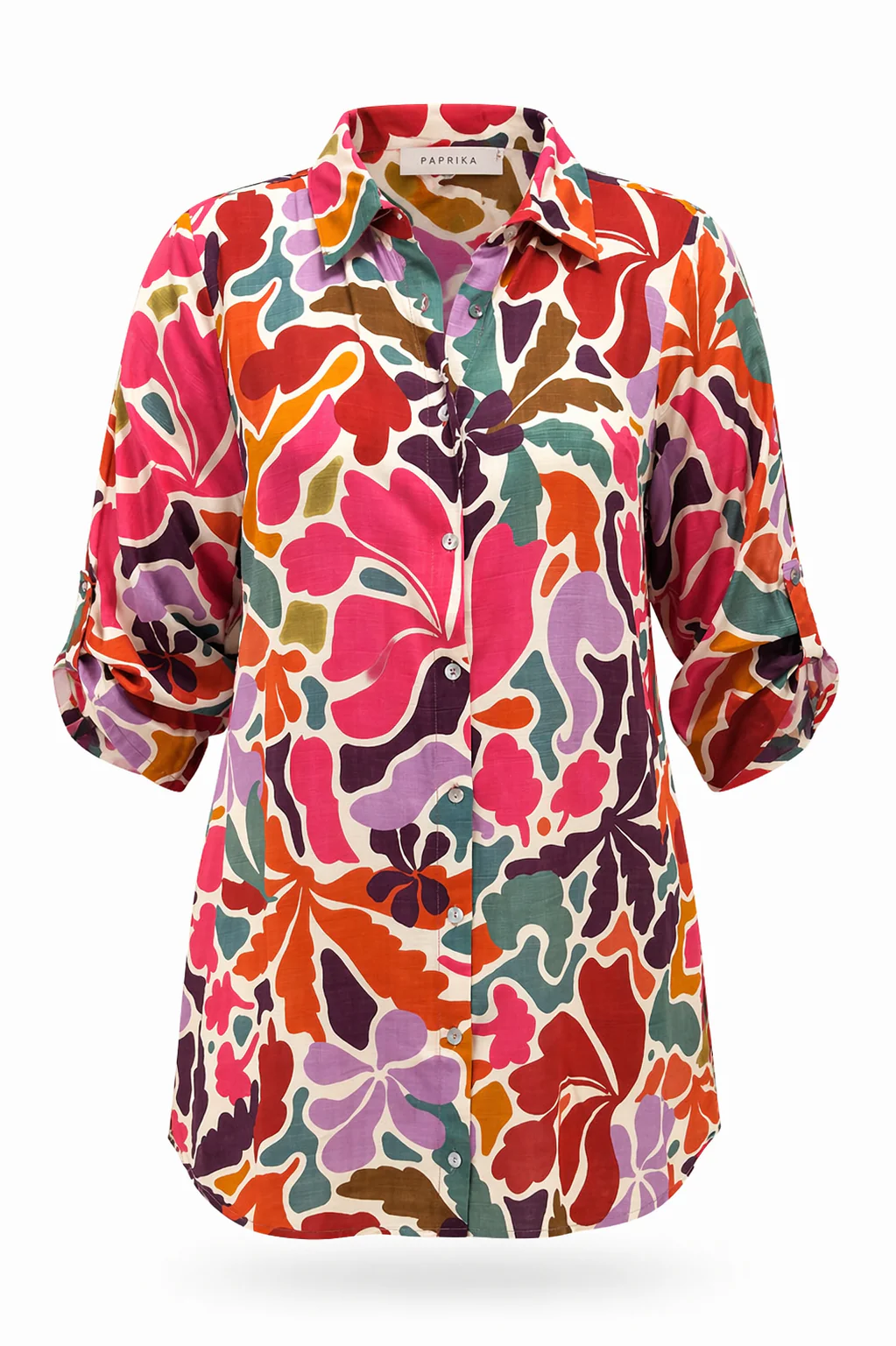 Lange blouse in viscose met bloemenprint - Image 10