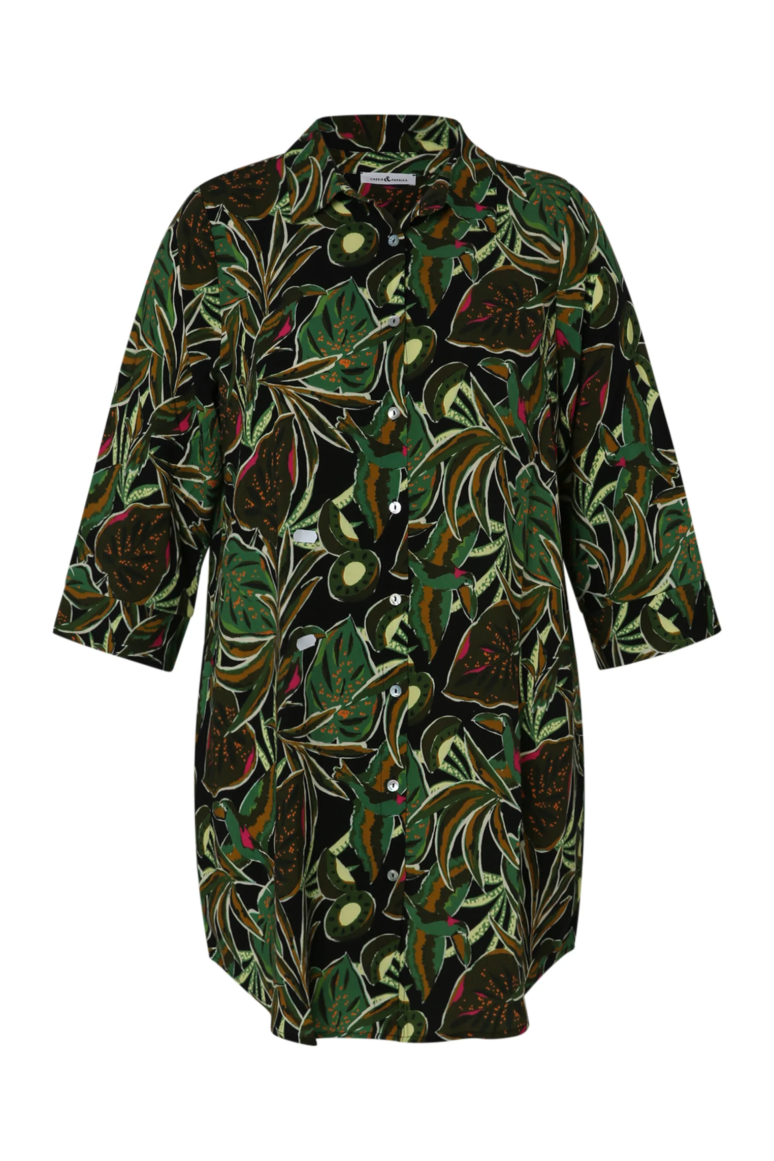 Lang overhemd van viscose met jungleprint - Image 2