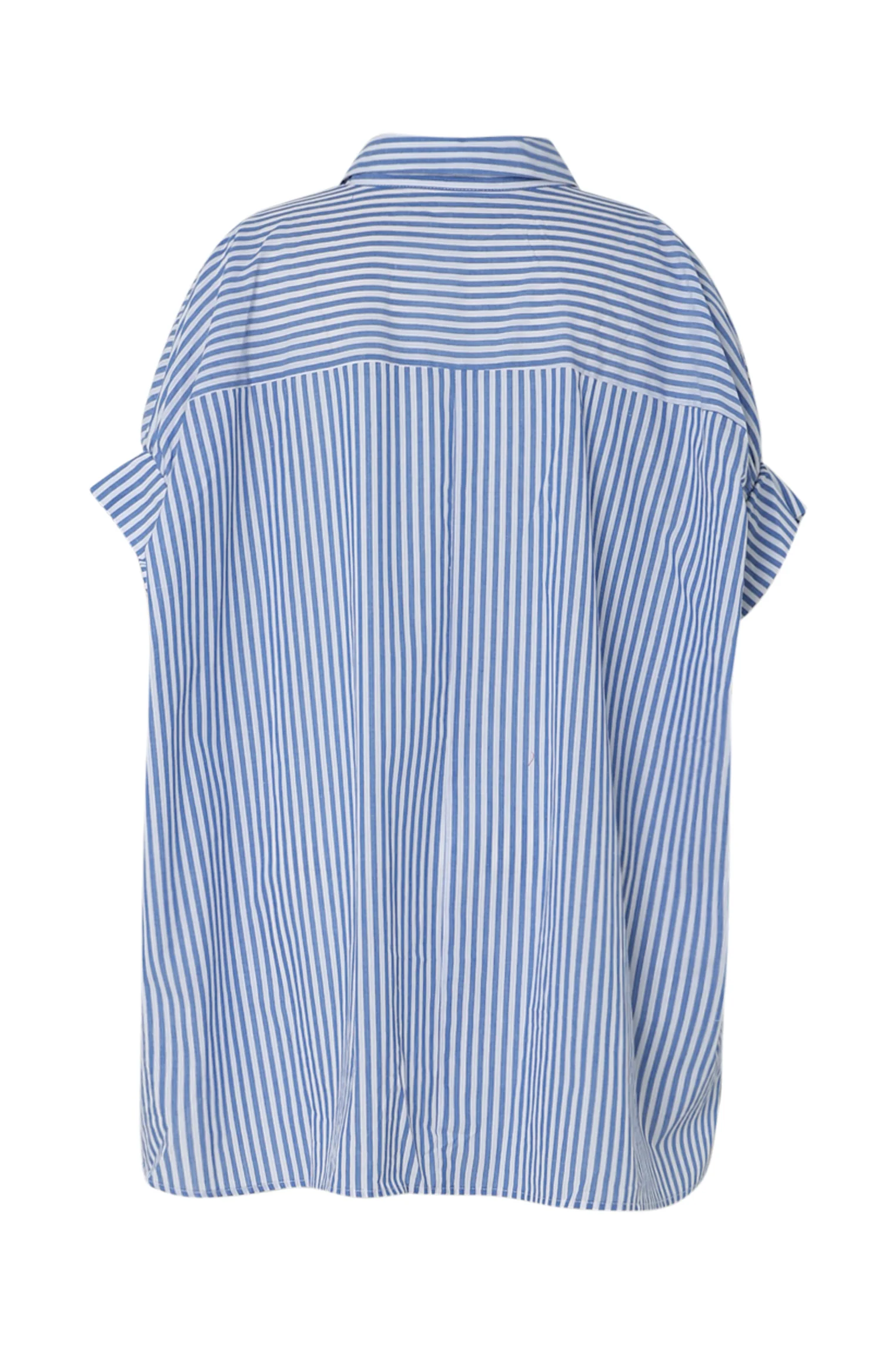 Oversized gestreepte katoenen shirt met borduursels - Image 11