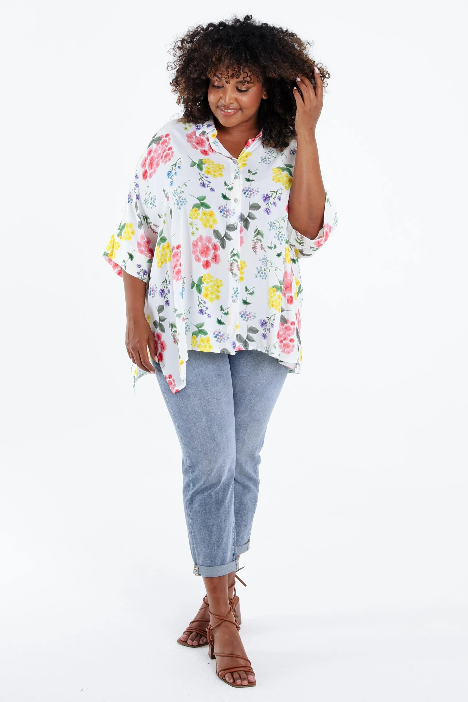 Blouse van viscose met bloemenprint - Image 8