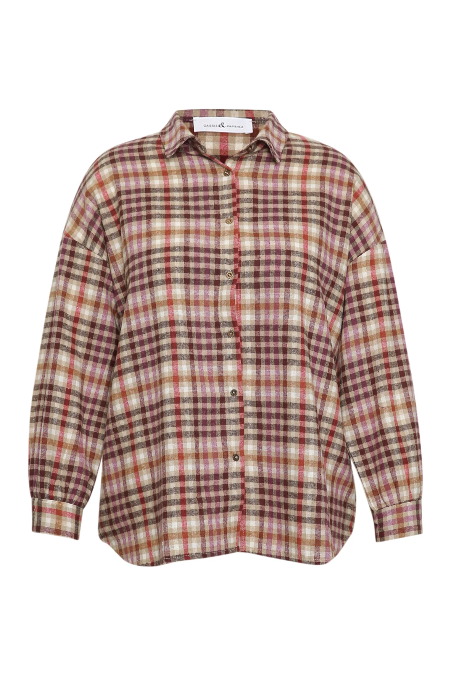 Blouse van katoen met geruit dessin - Image 7