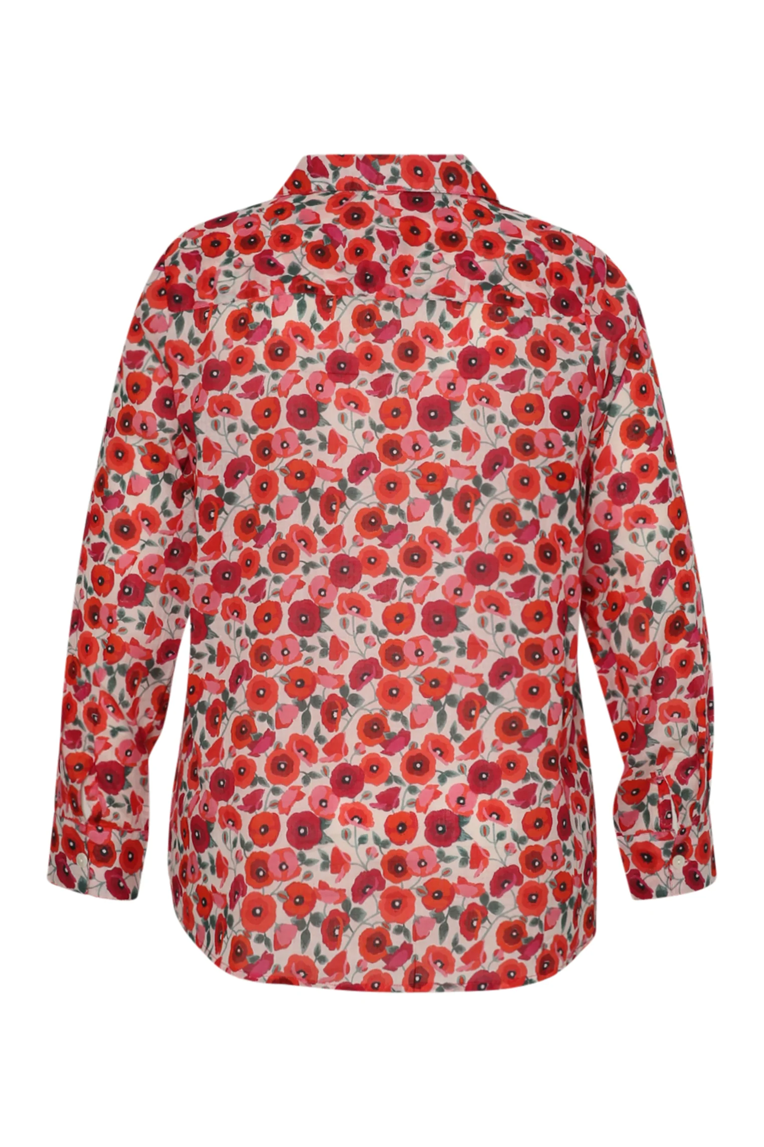 Blouse van katoen met klaproosprint - Image 9