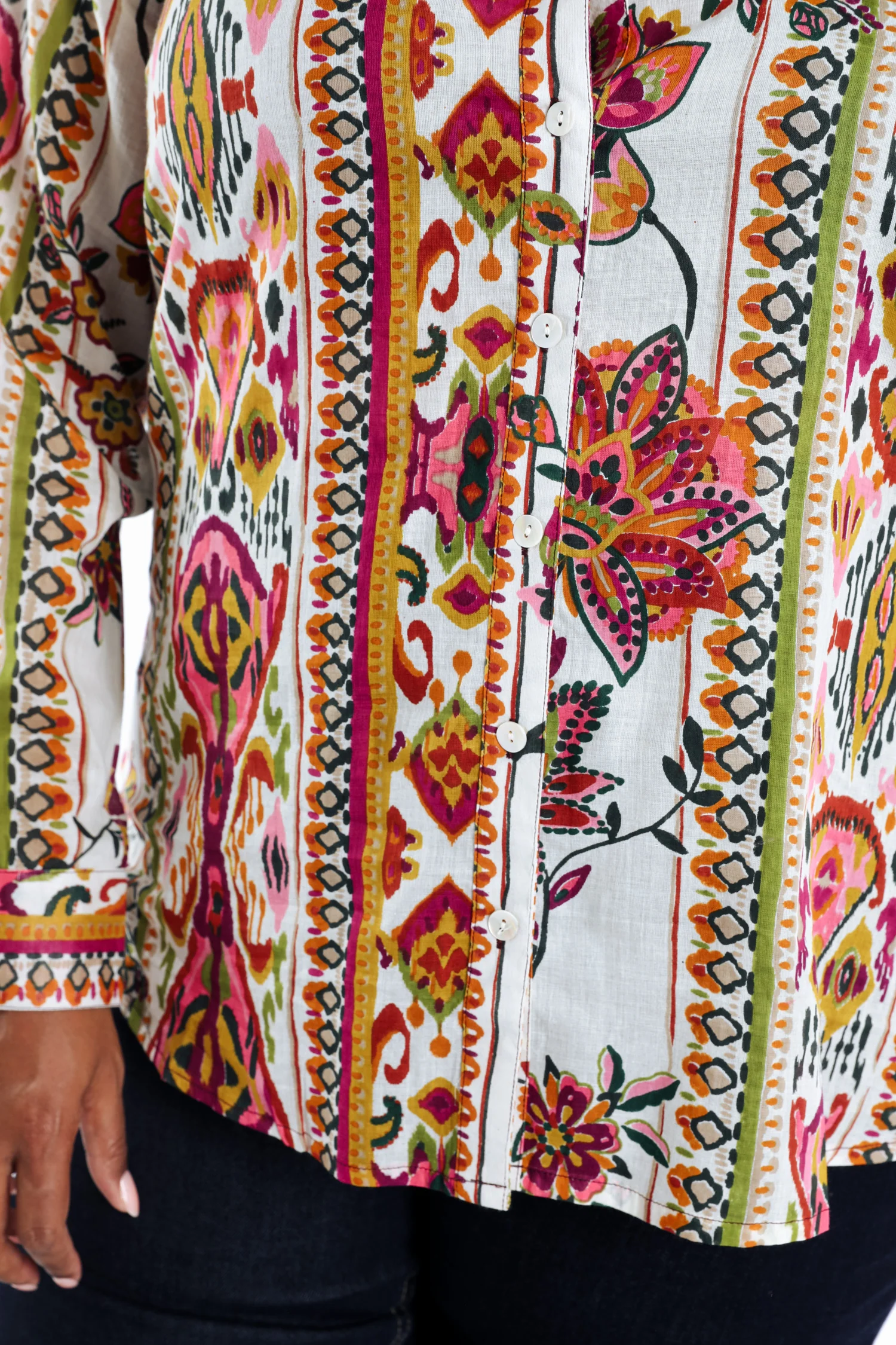 Blouse van katoen met Indiase bloemenprint - Image 5