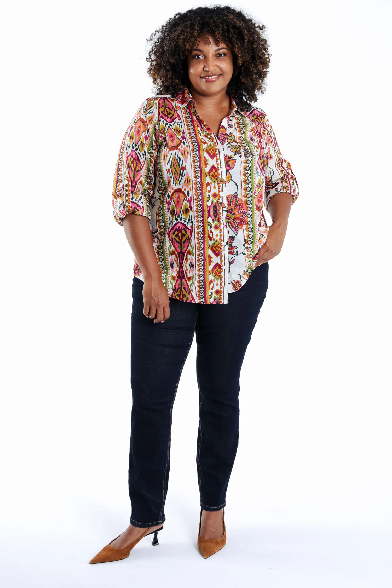 Blouse van katoen met Indiase bloemenprint - Image 7