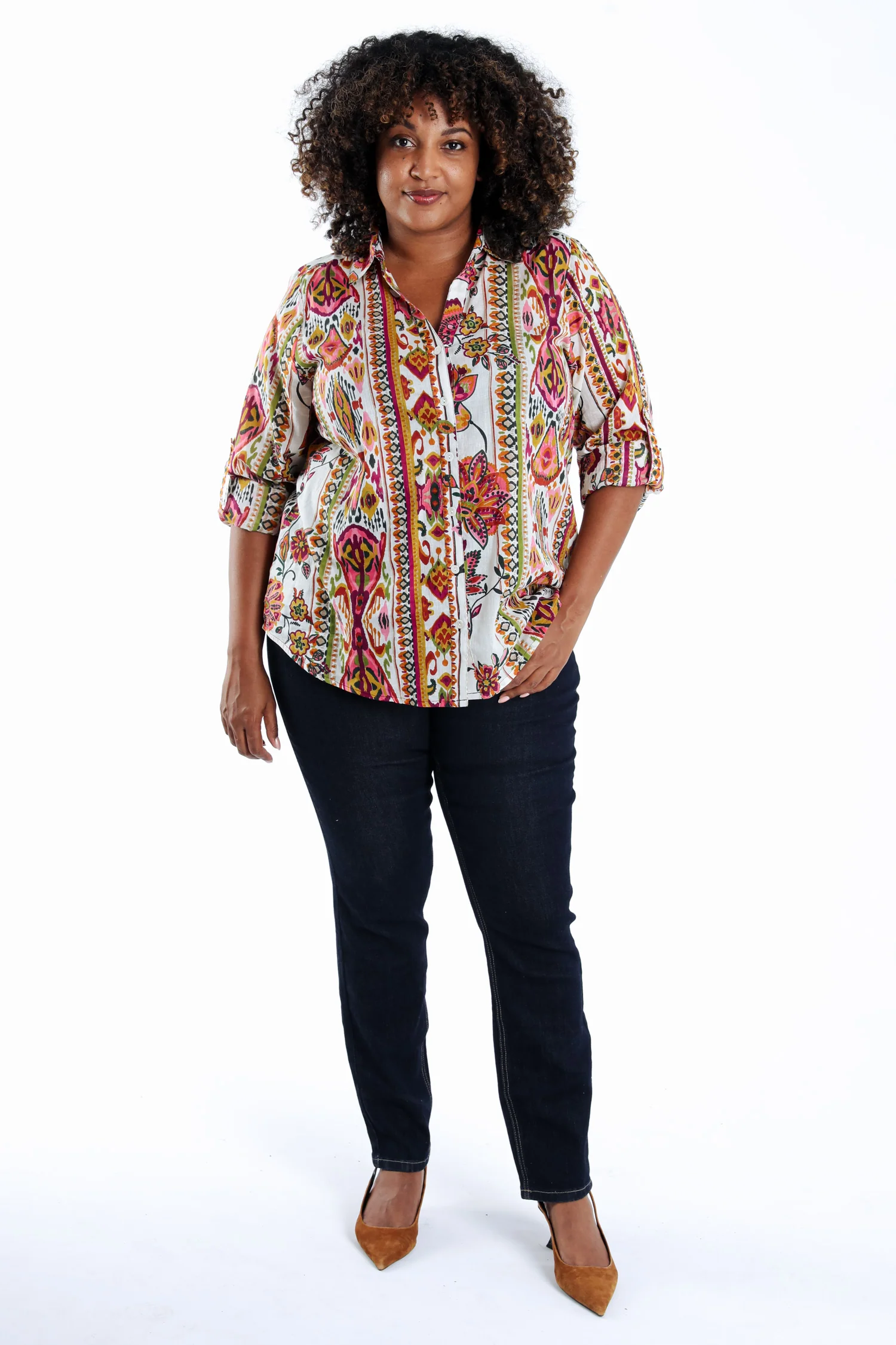 Blouse van katoen met Indiase bloemenprint - Image 8