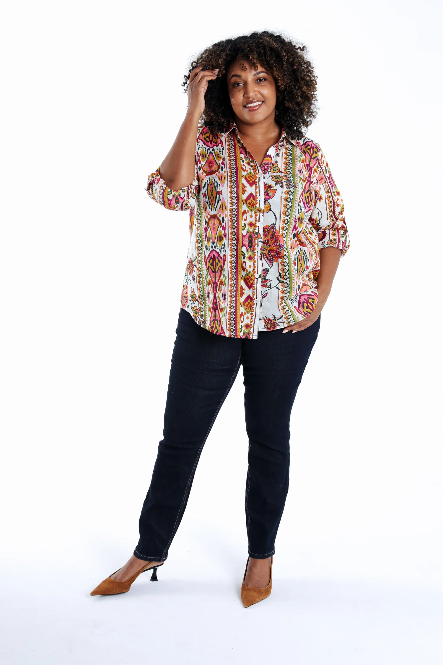 Blouse van katoen met Indiase bloemenprint - Image 9