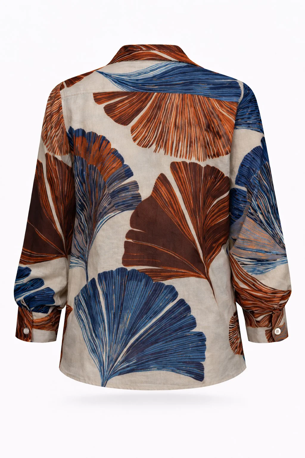 Blouse van katoen met ginkgo-print - Image 2