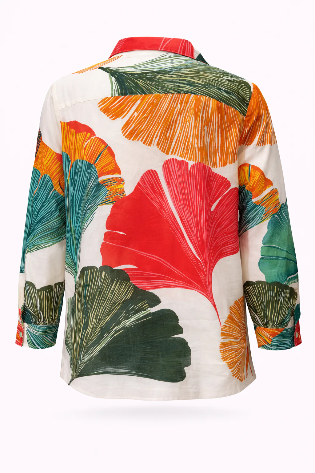 Blouse van katoen met ginkgo-print - Image 2