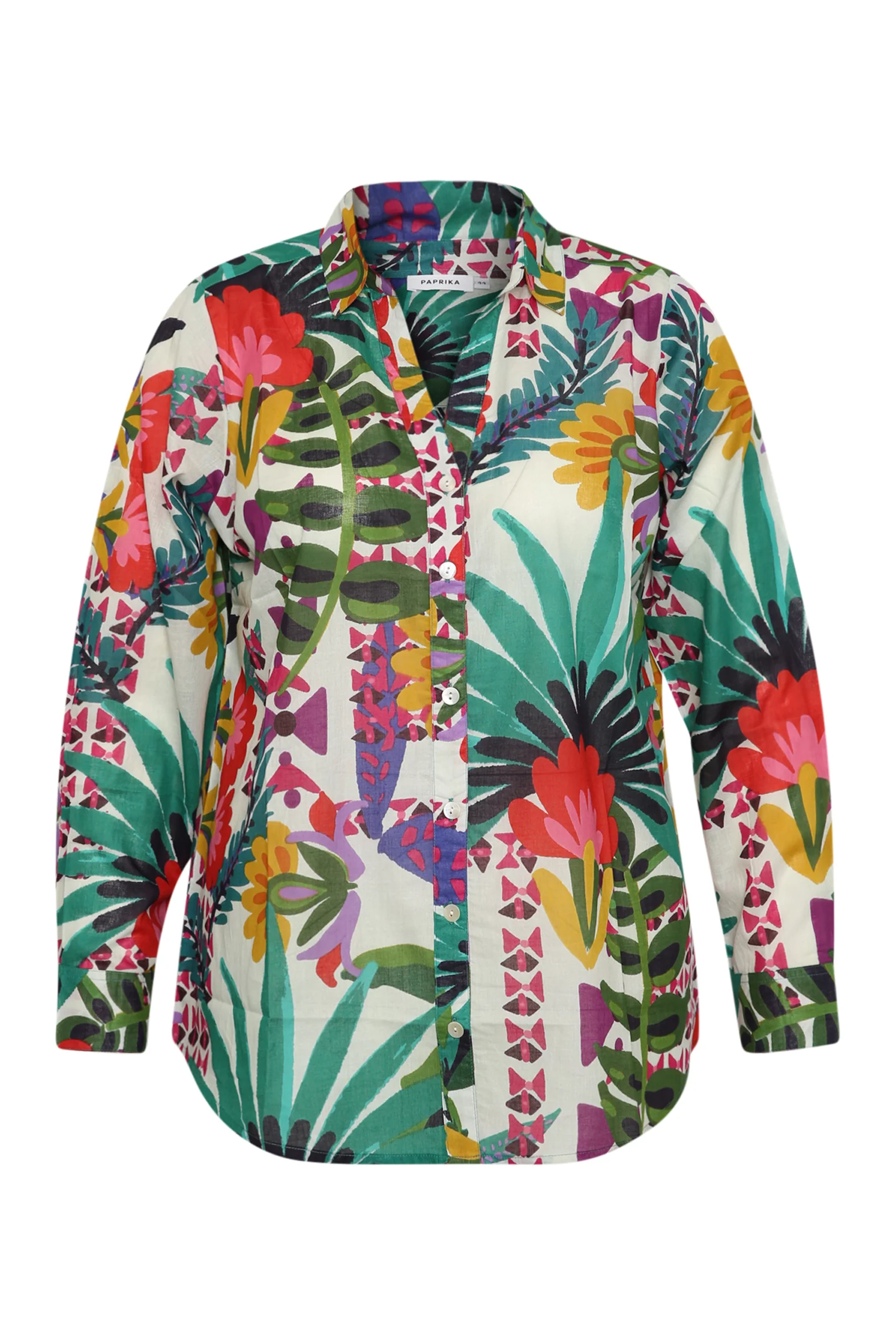 Blouse van katoen met tropische print - Image 10