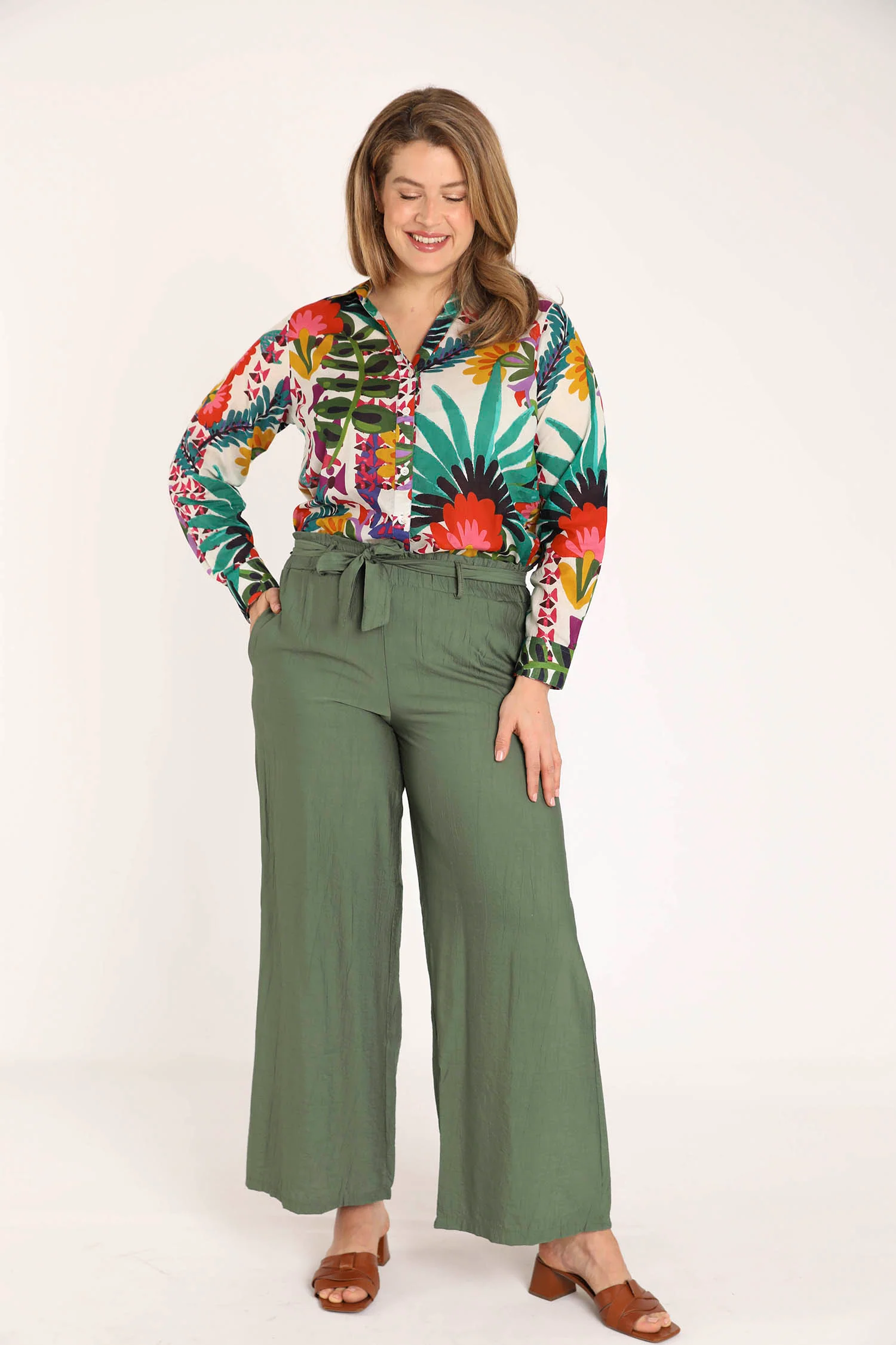 Blouse van katoen met tropische print - Image 8