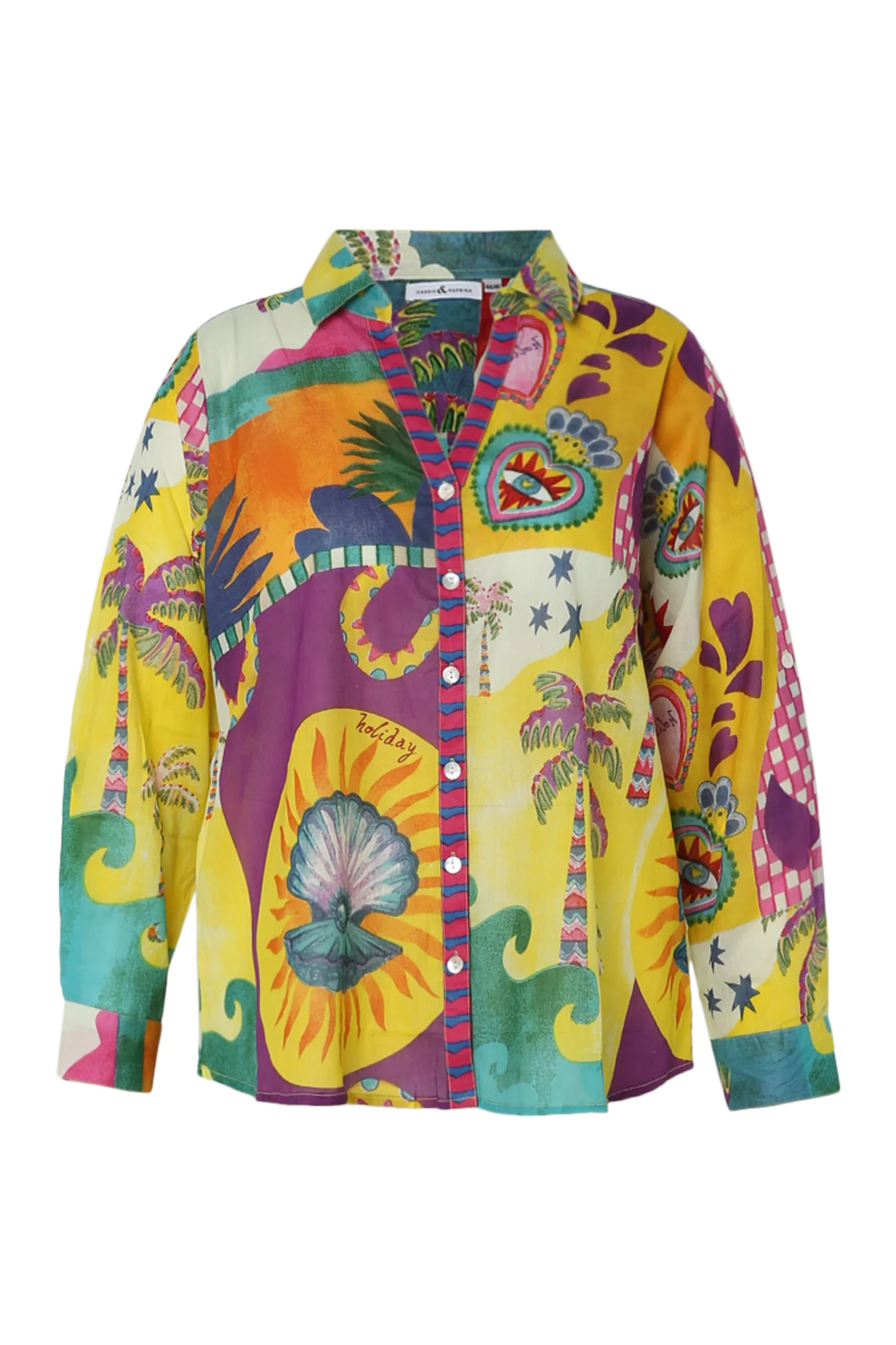 Blouse van tropisch bedrukt katoen - Image 10