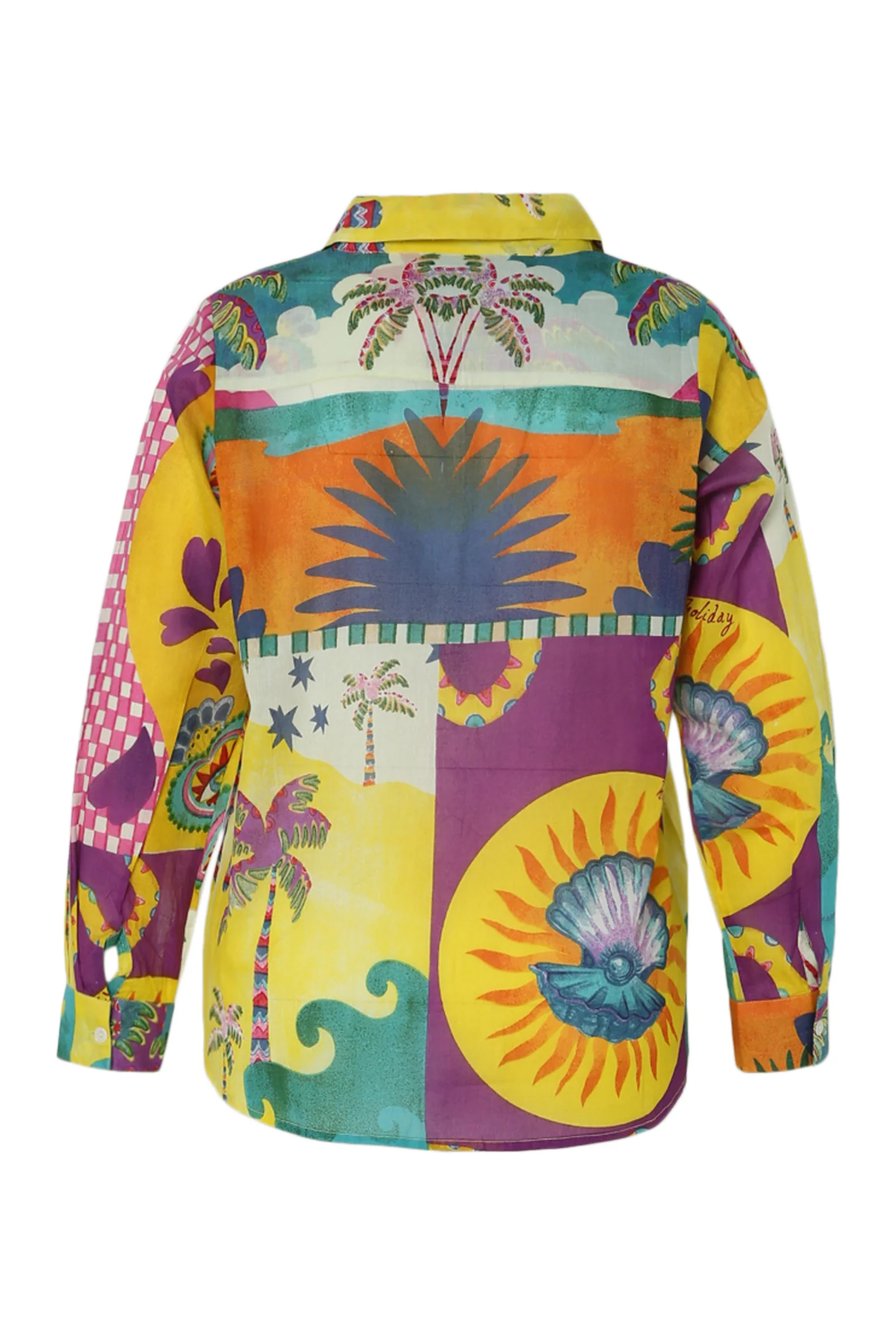 Blouse van tropisch bedrukt katoen - Image 11