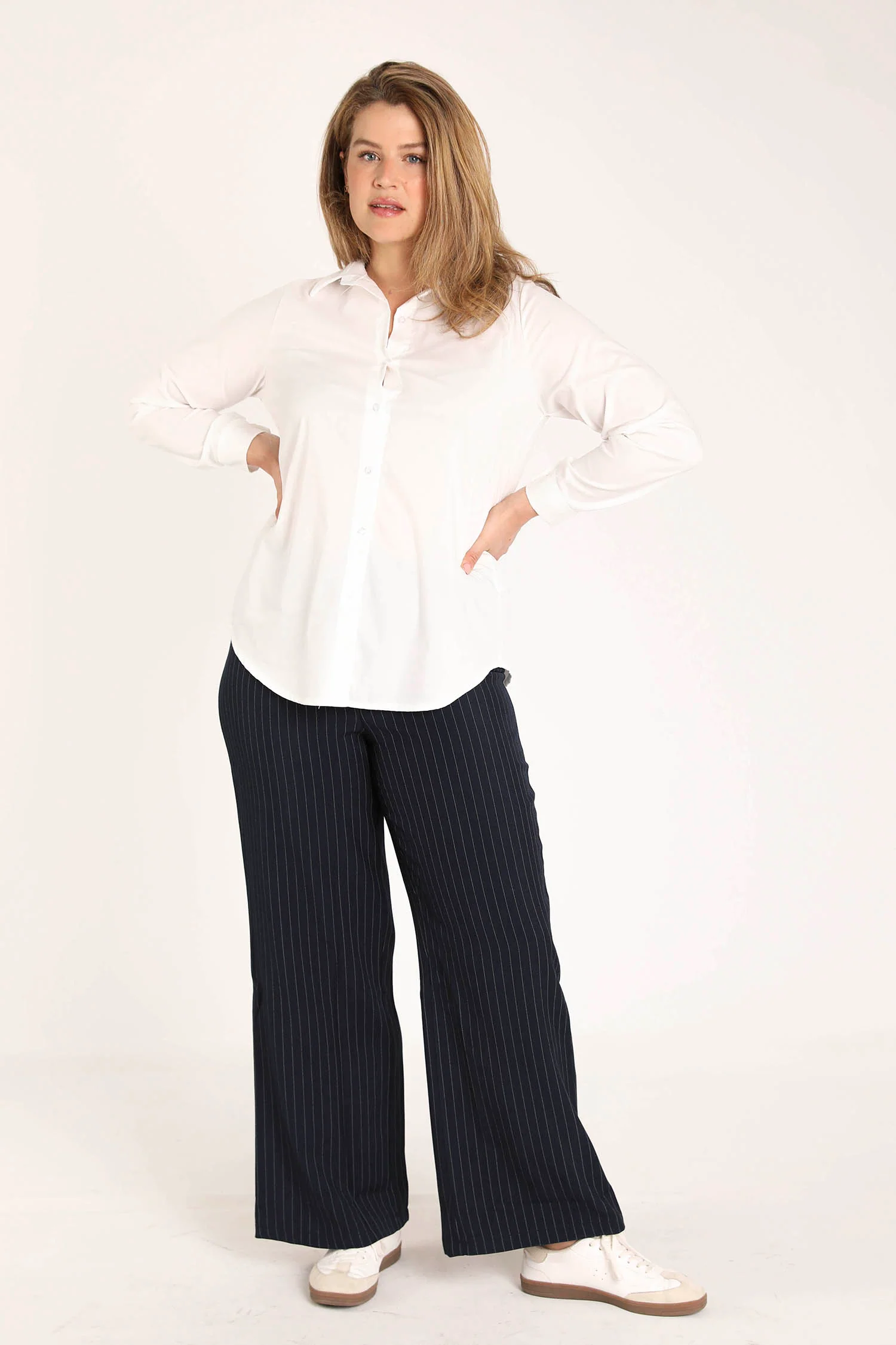 Blouse van effen katoen - Image 8